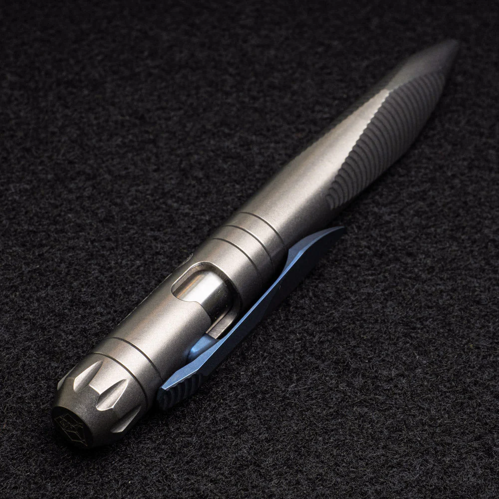 Titanium Clip-Action Tool Pen – Stonewashed (Sinkevich Design) - Image 3