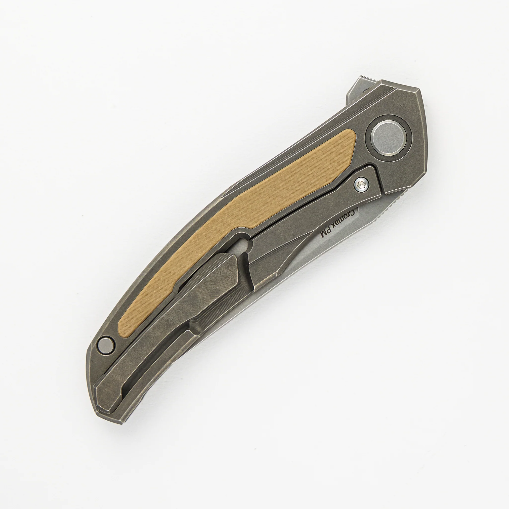Ursus Quantum - Cromax PM Blade - Titanium Handle - Beige G10 Inlay - MRBS - Image 4