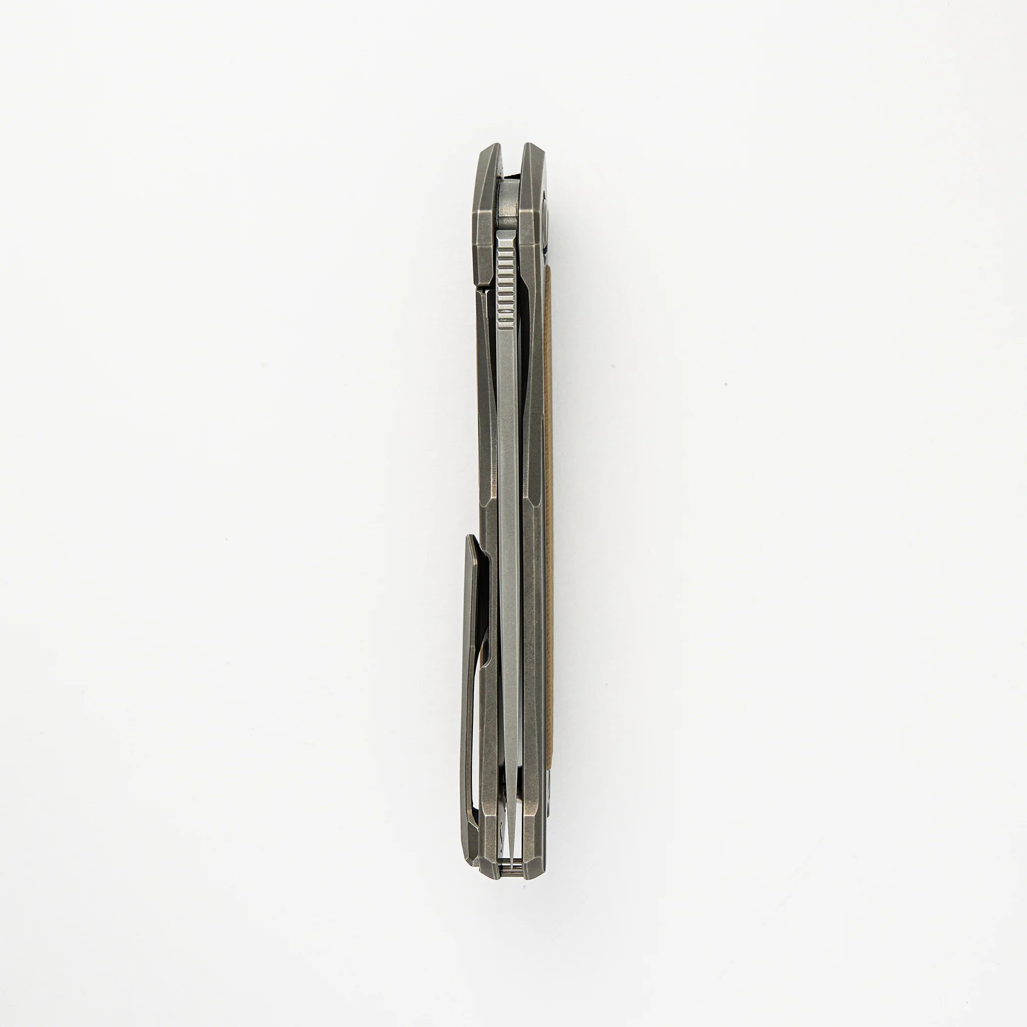 Ursus Quantum - Cromax PM Blade - Titanium Handle - Beige G10 Inlay - MRBS - Image 5