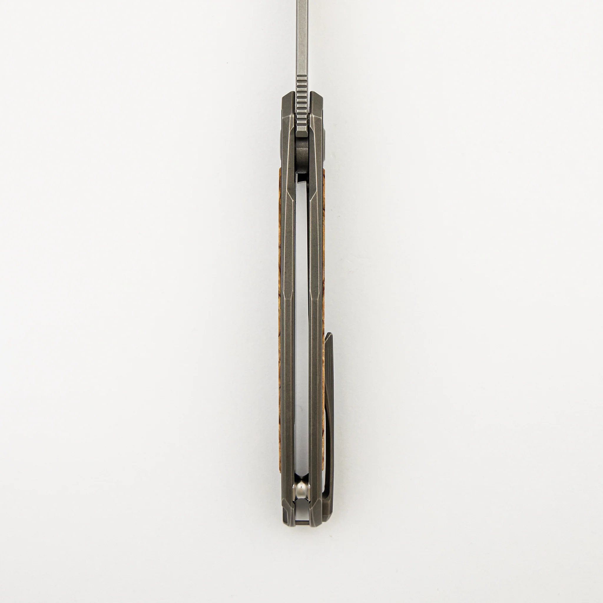 Ursus Quantum - Cromax PM Blade - Titanium Handle - Curly Birch Inlay - MRBS - Image 7