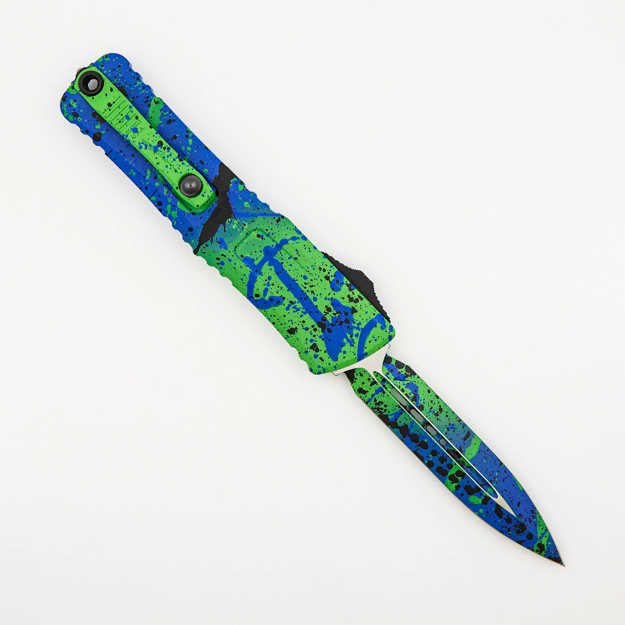 "Signature Series" Combat Troodon D/E Gen III Green Mamba/PW Blue Black Splatter Standard 1142-1 GMPW BKSPLS - Image 2
