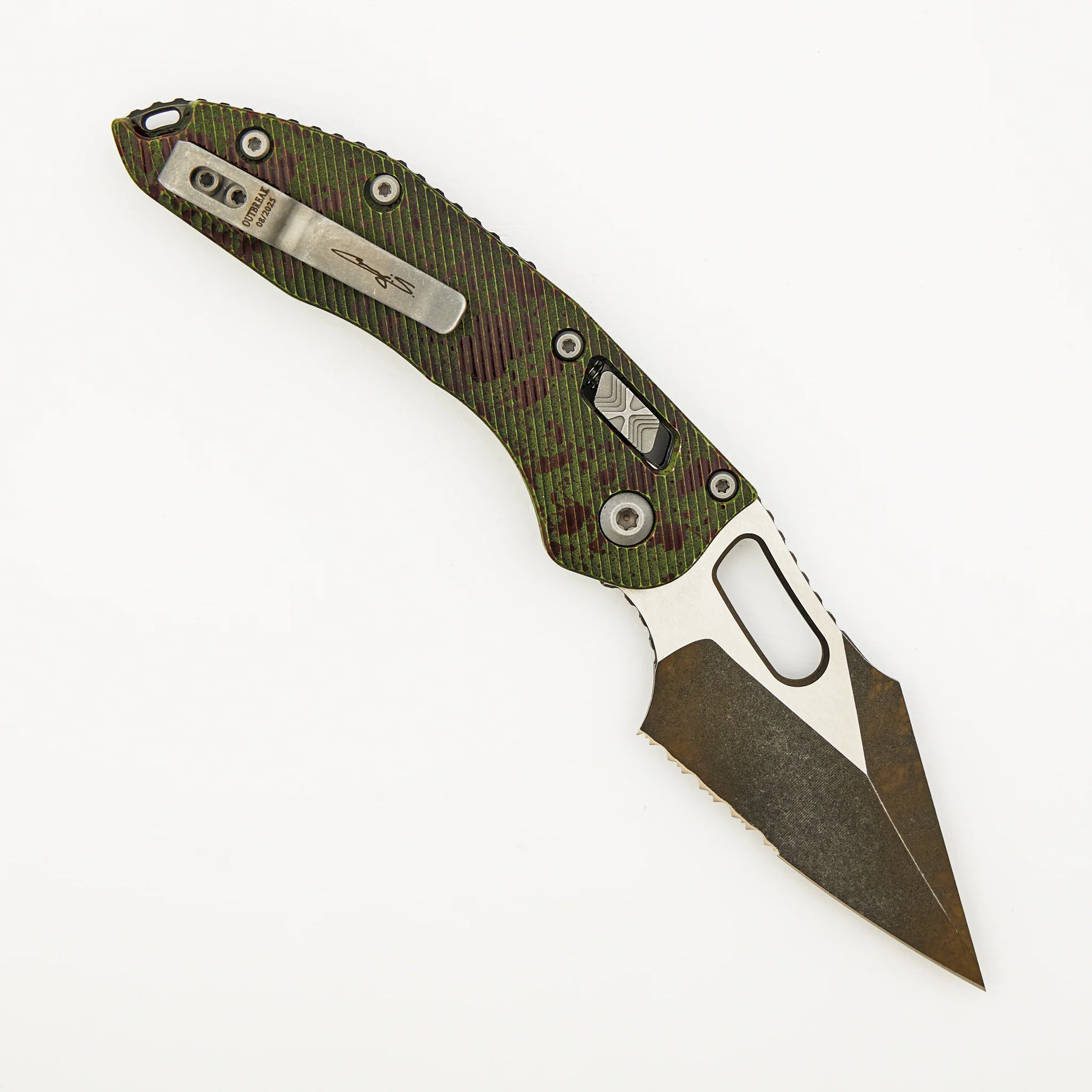 "Signature Series" Stitch – RAM-LOK S/E Outbreak Fluted Partial Serrated 169RL-2 FLOBS (Borka Blades Design) - Image 2