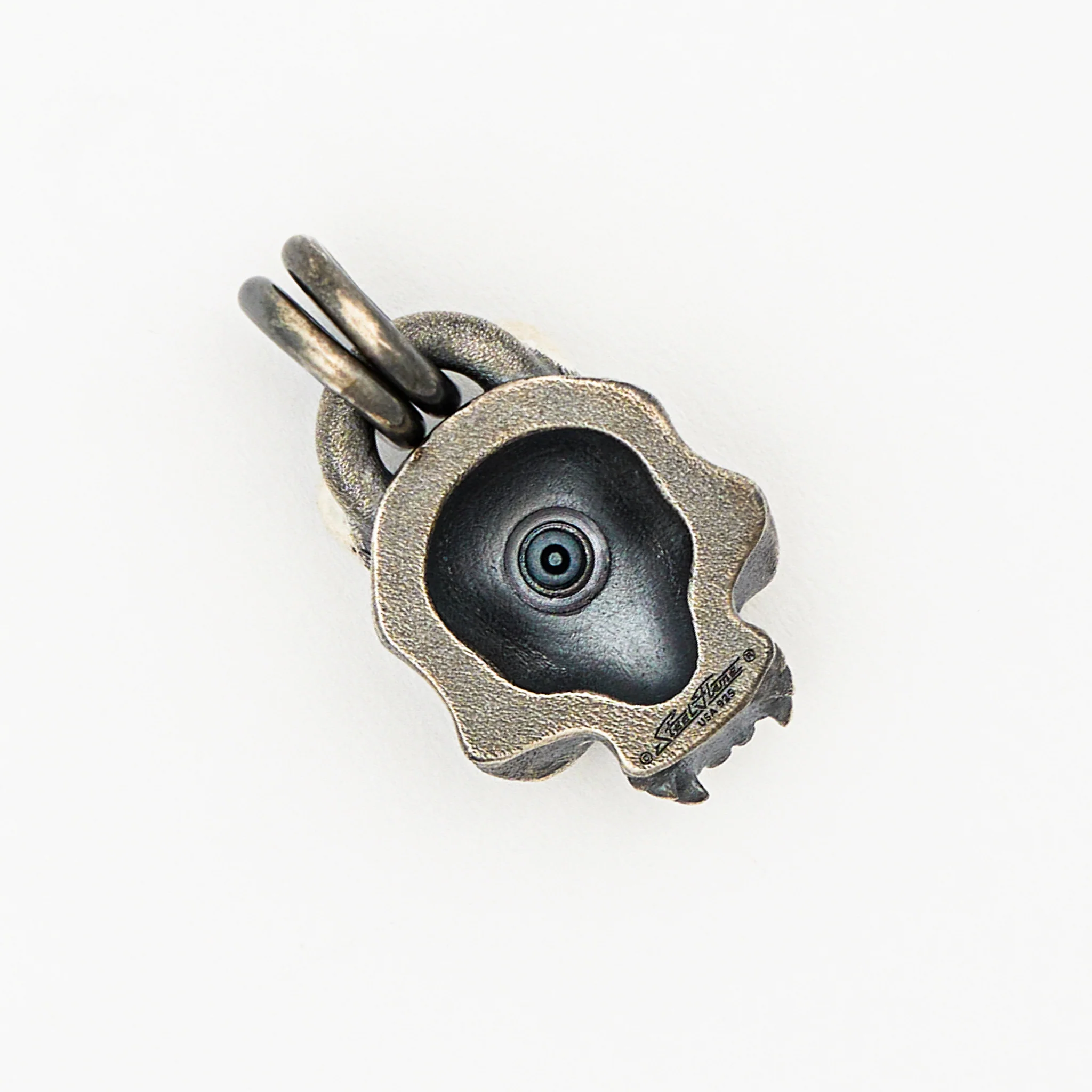 Silver Vigilant Slinger Oni Hard Warrior Pendant W/ Red Eyes - Image 2