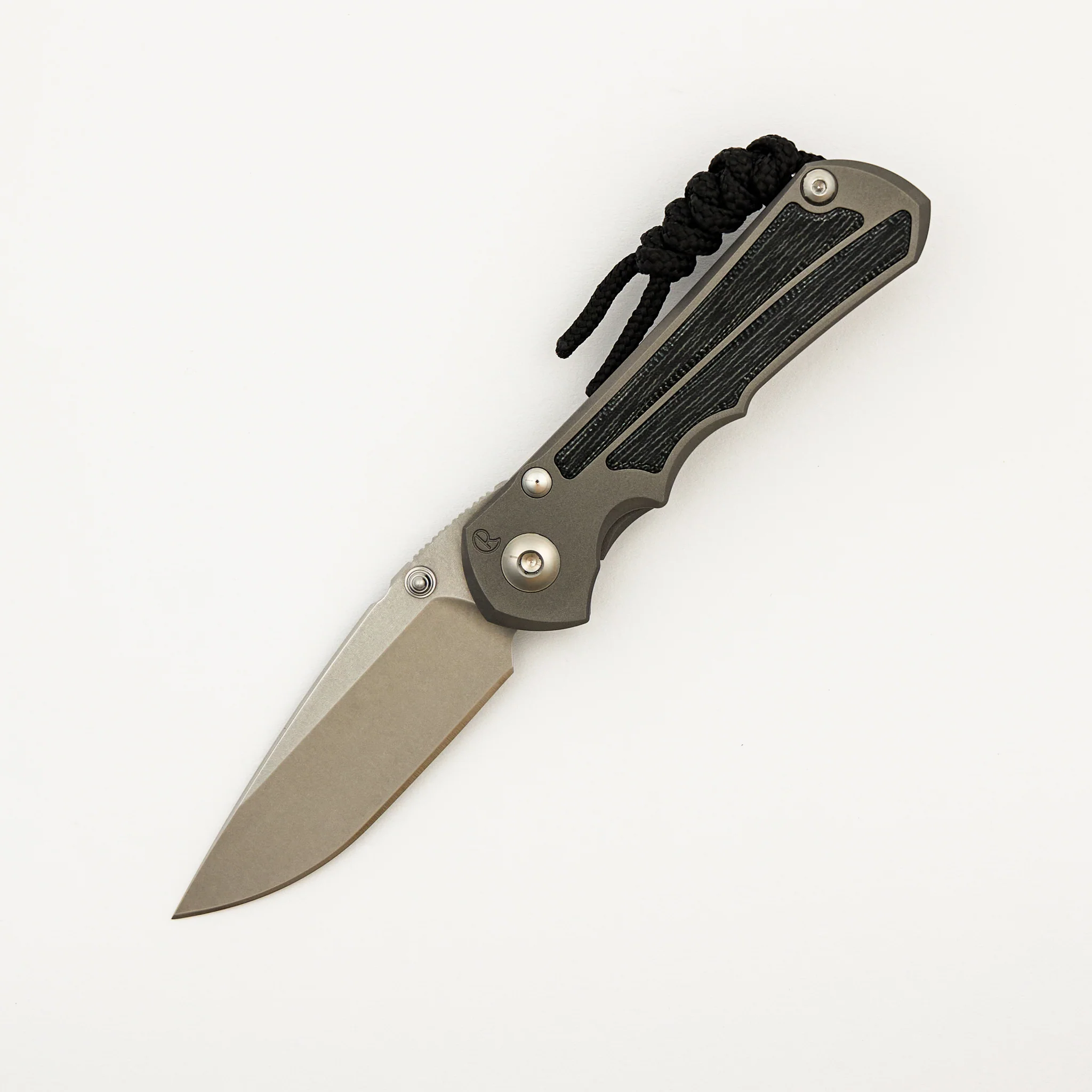 Small Inkosi - Black Canvas Micarta Inlay - Drop Point CPM MagnaCut Blade - Glass Blasted