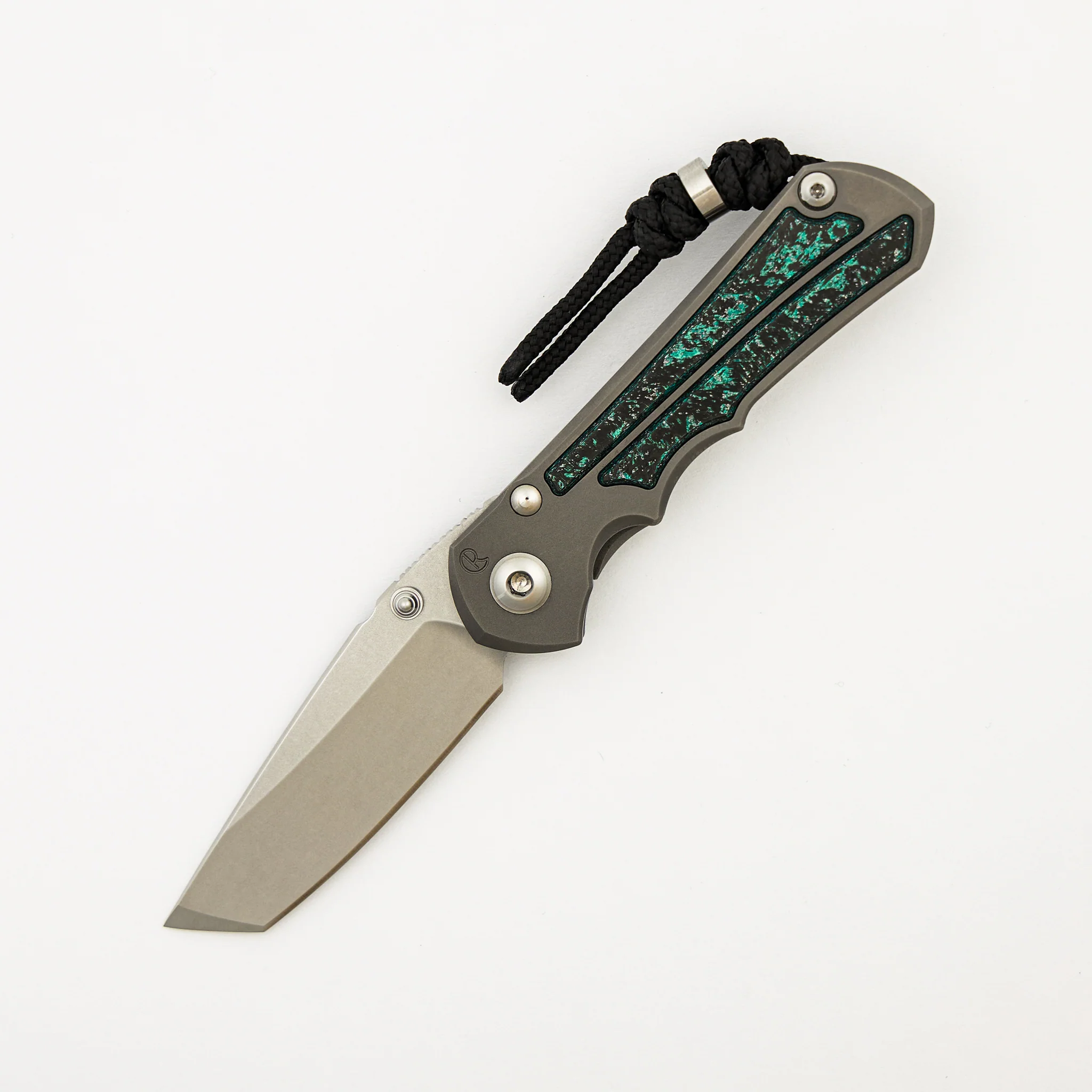 Small Inkosi - Teal Magnetic CarboTi Inlay - Tanto CPM MagnaCut Blade - MIM Clip - 2025 R1 Invitational