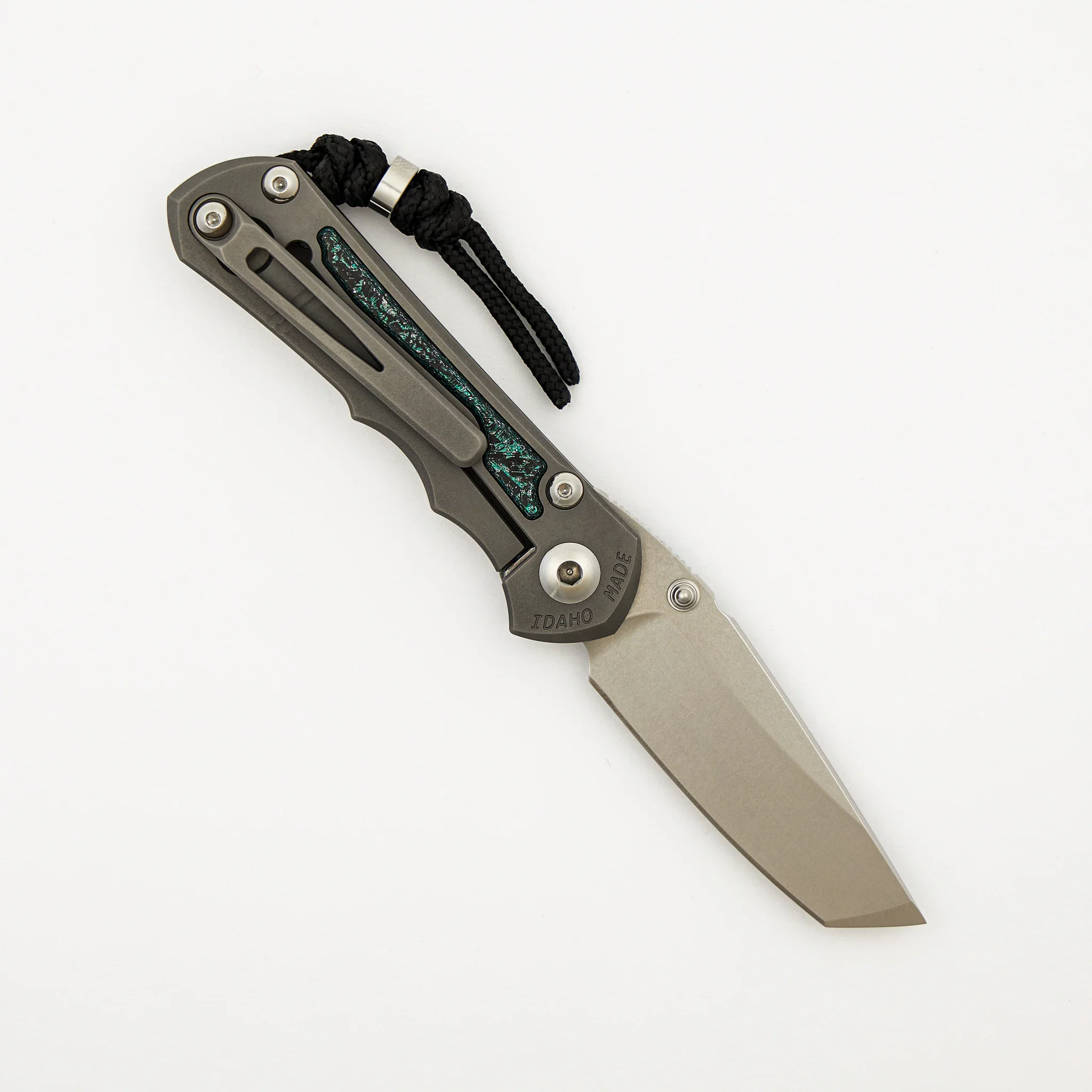 Small Inkosi - Teal Magnetic CarboTi Inlay - Tanto CPM MagnaCut Blade - MIM Clip - 2025 R1 Invitational - Image 2