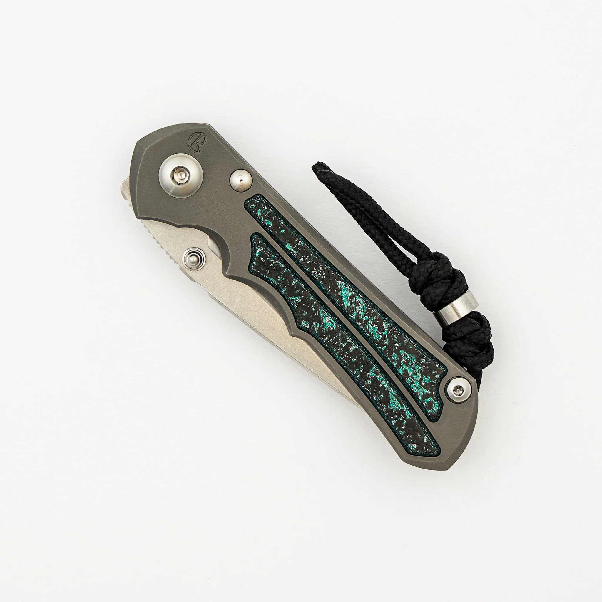 Small Inkosi - Teal Magnetic CarboTi Inlay - Tanto CPM MagnaCut Blade - MIM Clip - 2025 R1 Invitational - Image 3