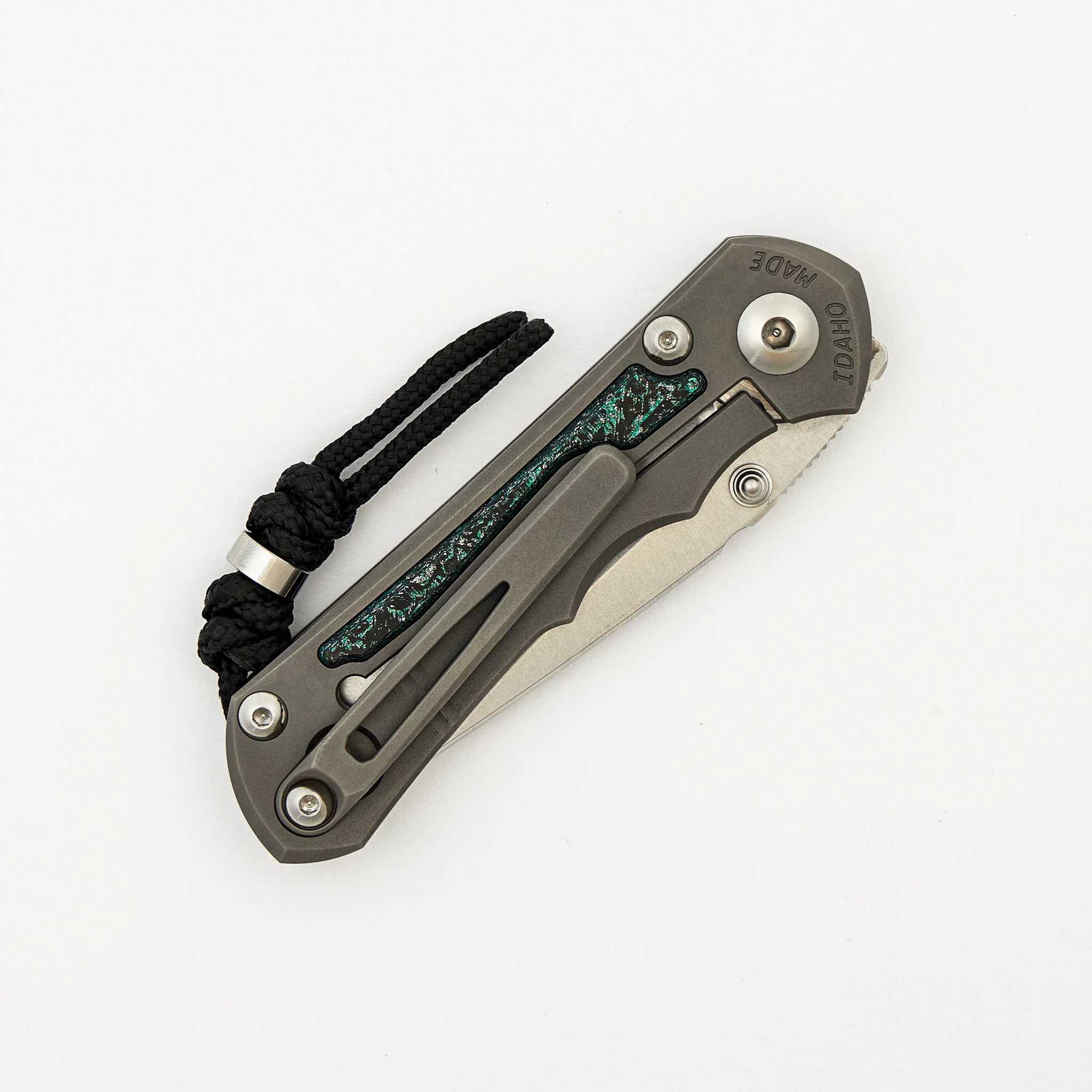 Small Inkosi - Teal Magnetic CarboTi Inlay - Tanto CPM MagnaCut Blade - MIM Clip - 2025 R1 Invitational - Image 4