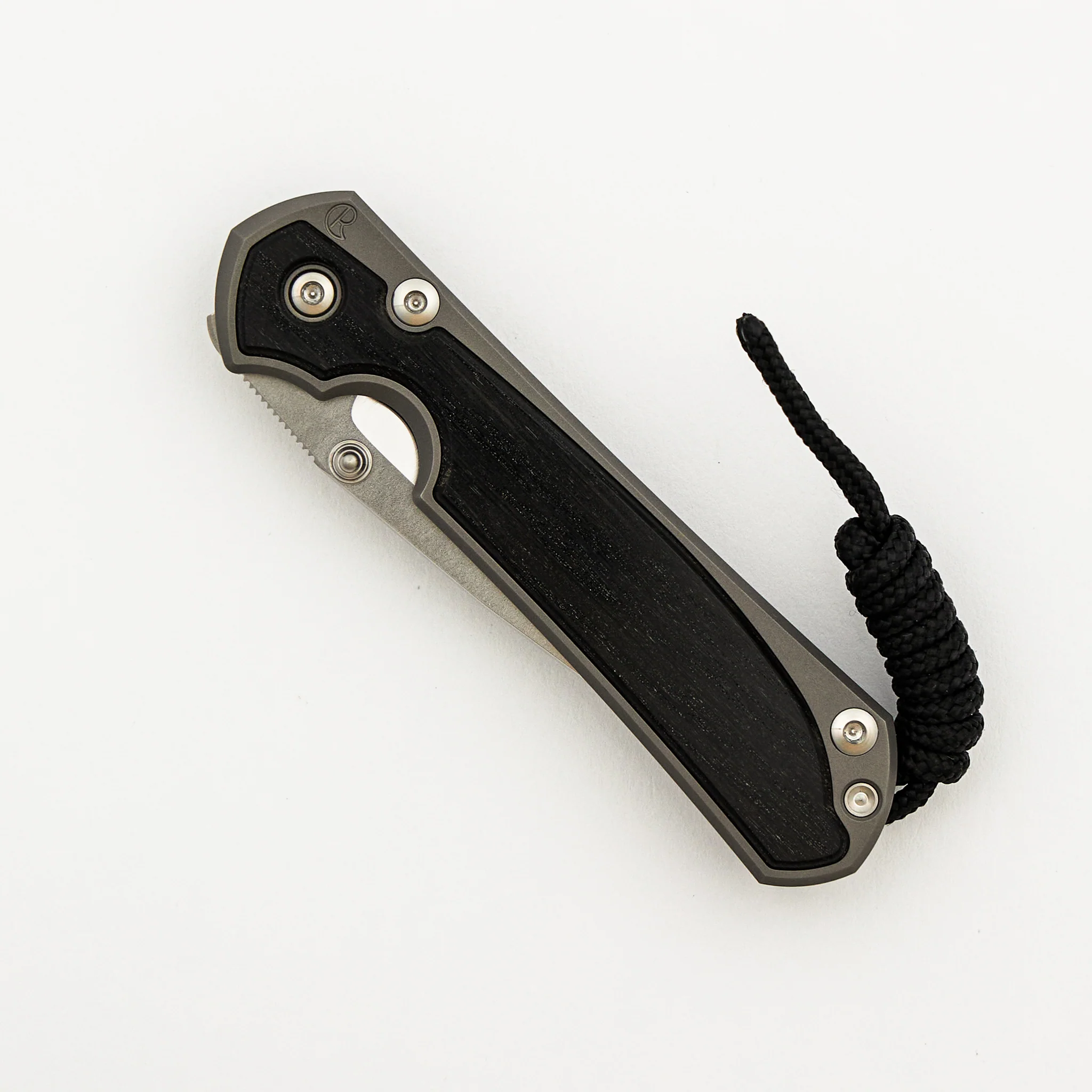 Small Sebenza 31 - Bog Oak Inlay - Drop Point Polished CPM MagnaCut Blade - Silver Double Thumb Lugs - Image 10