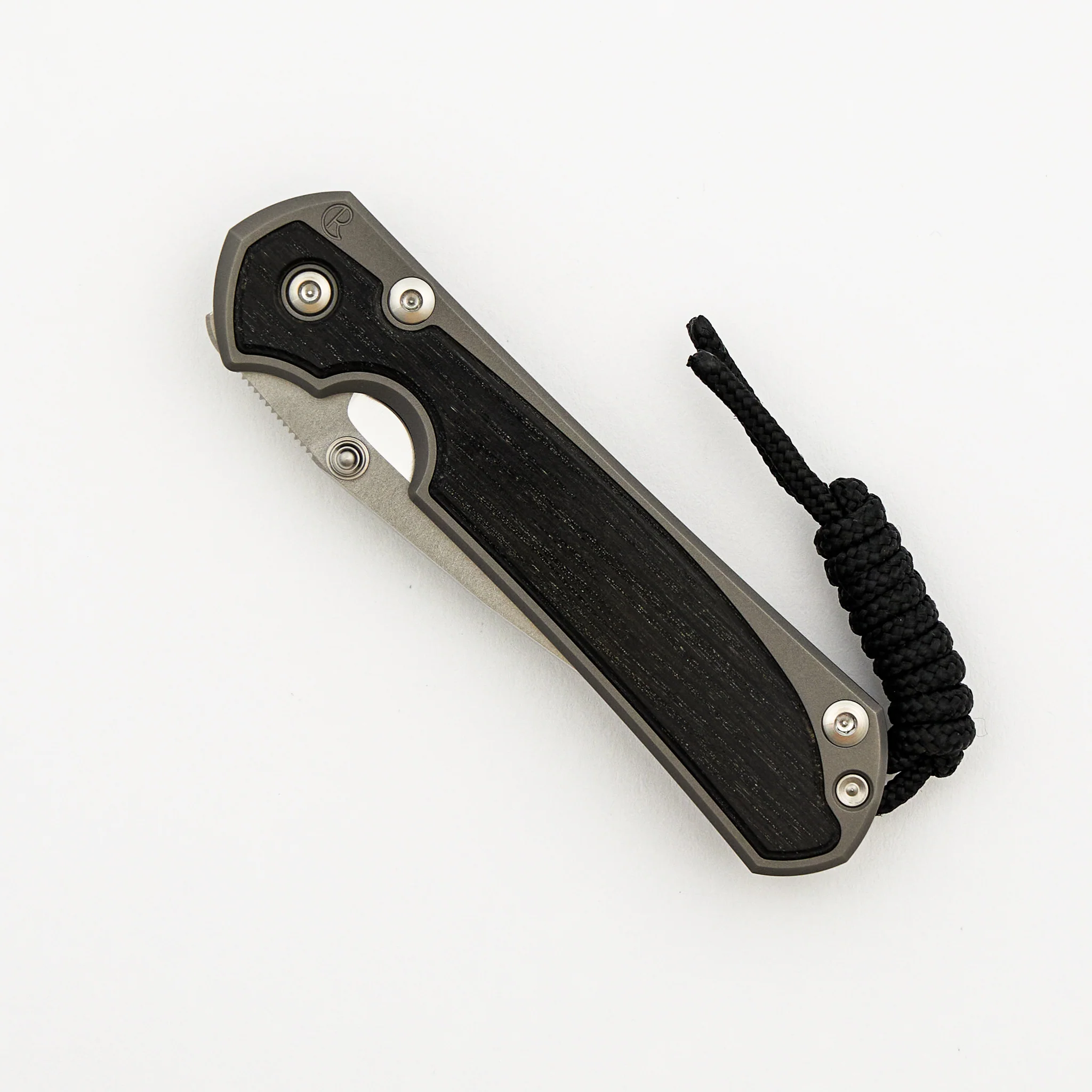 Small Sebenza 31 - Bog Oak Inlay - Drop Point Polished CPM MagnaCut Blade - Silver Double Thumb Lugs - Image 24