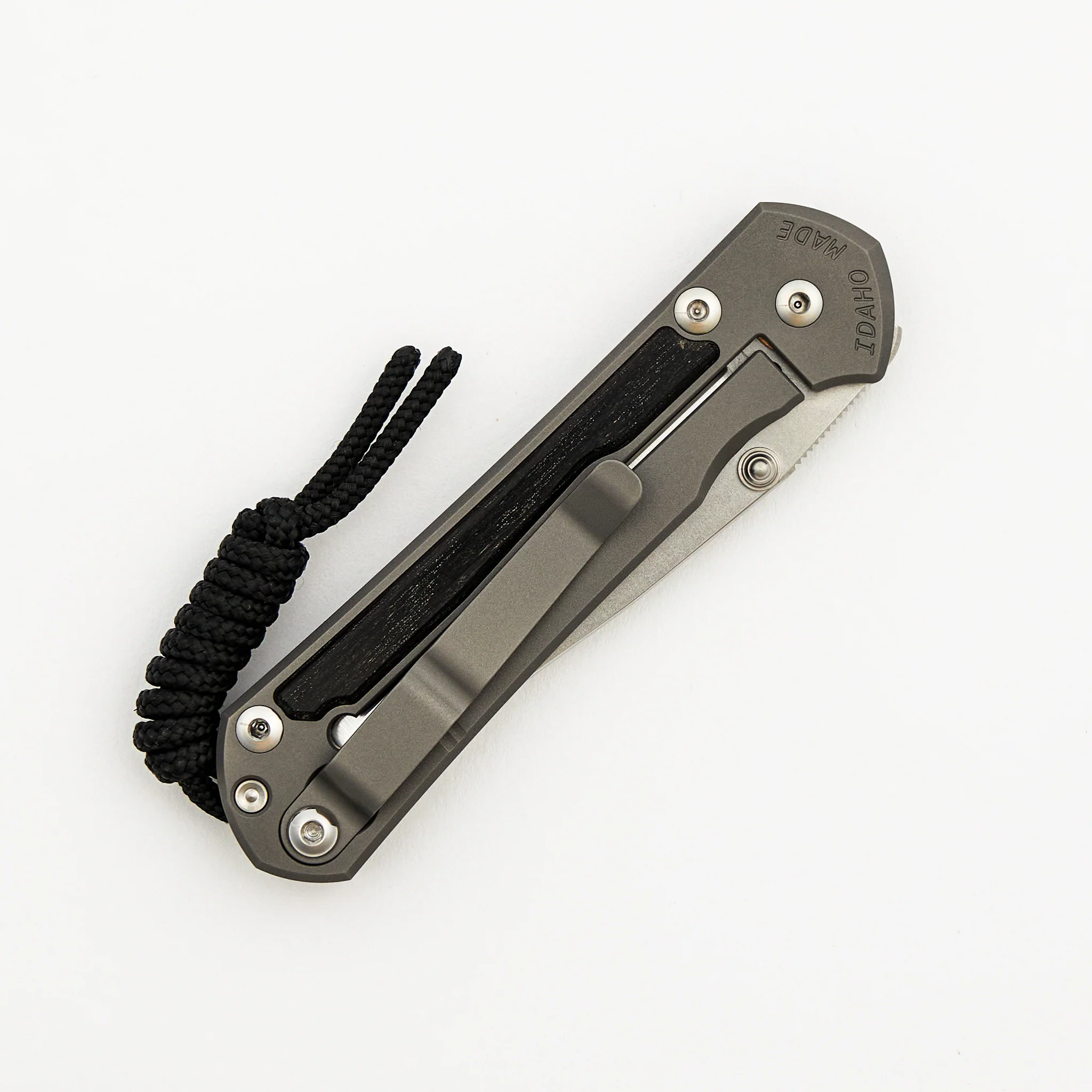 Small Sebenza 31 - Bog Oak Inlay - Drop Point Polished CPM MagnaCut Blade - Silver Double Thumb Lugs - Image 32