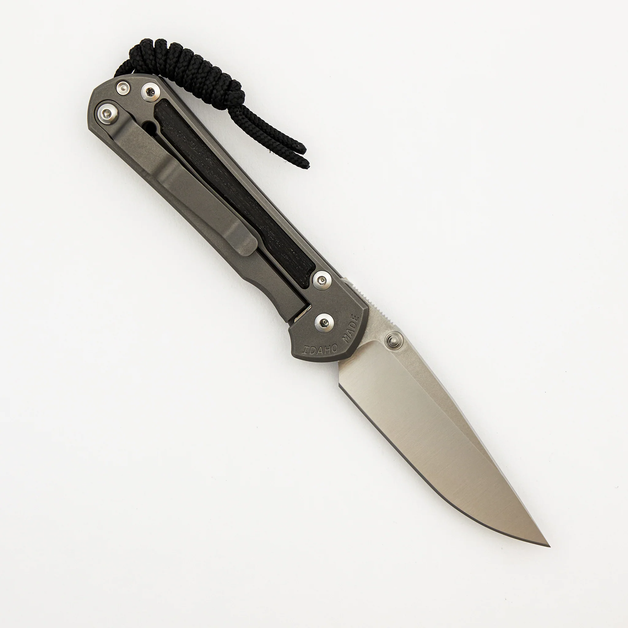 Small Sebenza 31 - Bog Oak Inlay - Drop Point Polished CPM MagnaCut Blade - Silver Double Thumb Lugs - Image 44