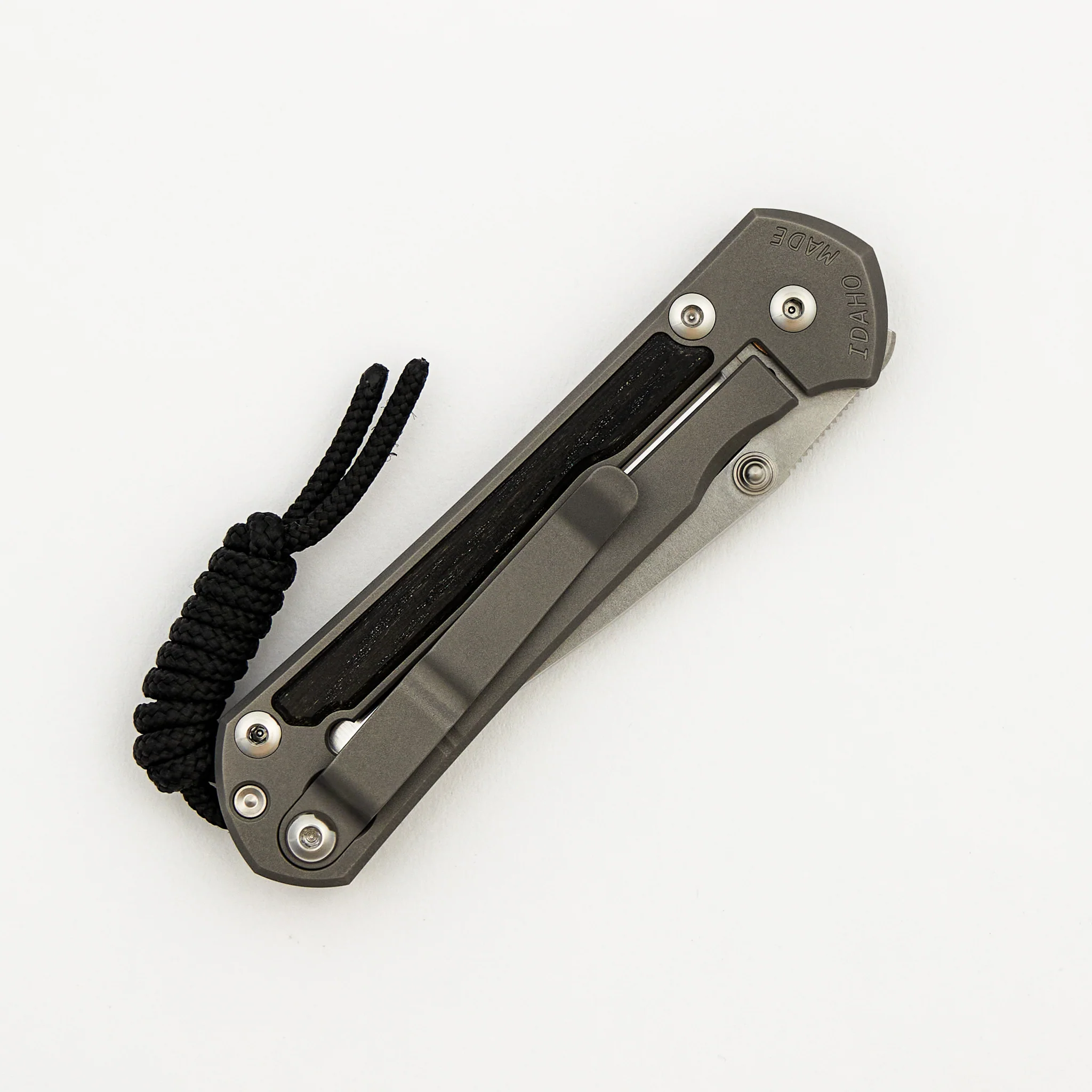 Small Sebenza 31 - Bog Oak Inlay - Drop Point Polished CPM MagnaCut Blade - Silver Double Thumb Lugs - Image 46