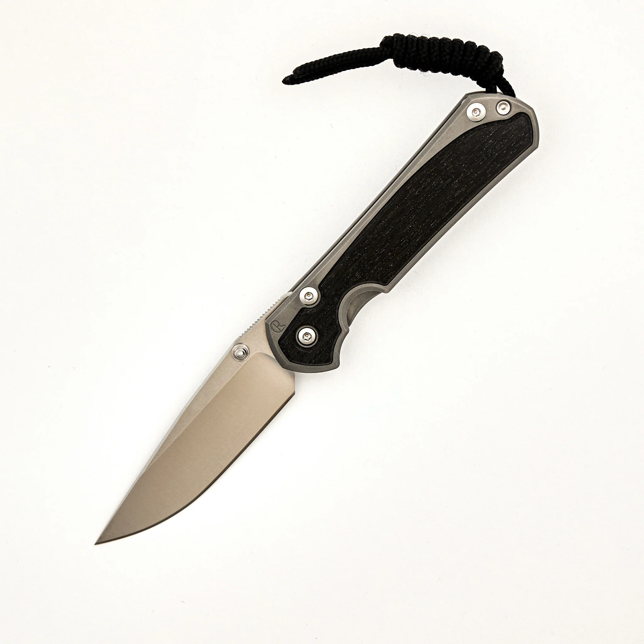 Small Sebenza 31 - Bog Oak Inlay - Drop Point Polished CPM MagnaCut Blade - Silver Double Thumb Lugs - Image 64