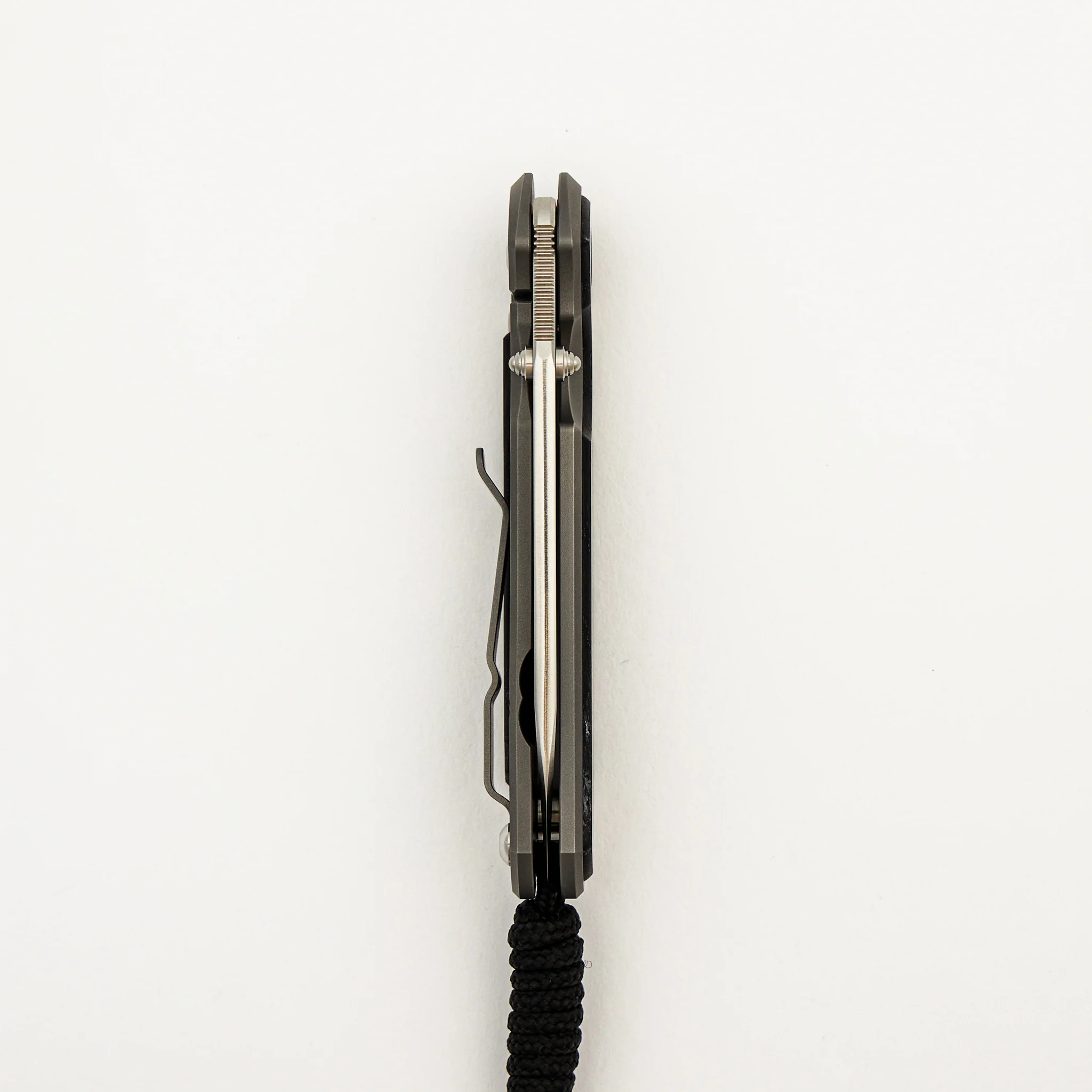 Small Sebenza 31 Bog Oak Inlay - Insingo CPM MagnaCut Blade - Silver Double Thumb Lugs - Image 12