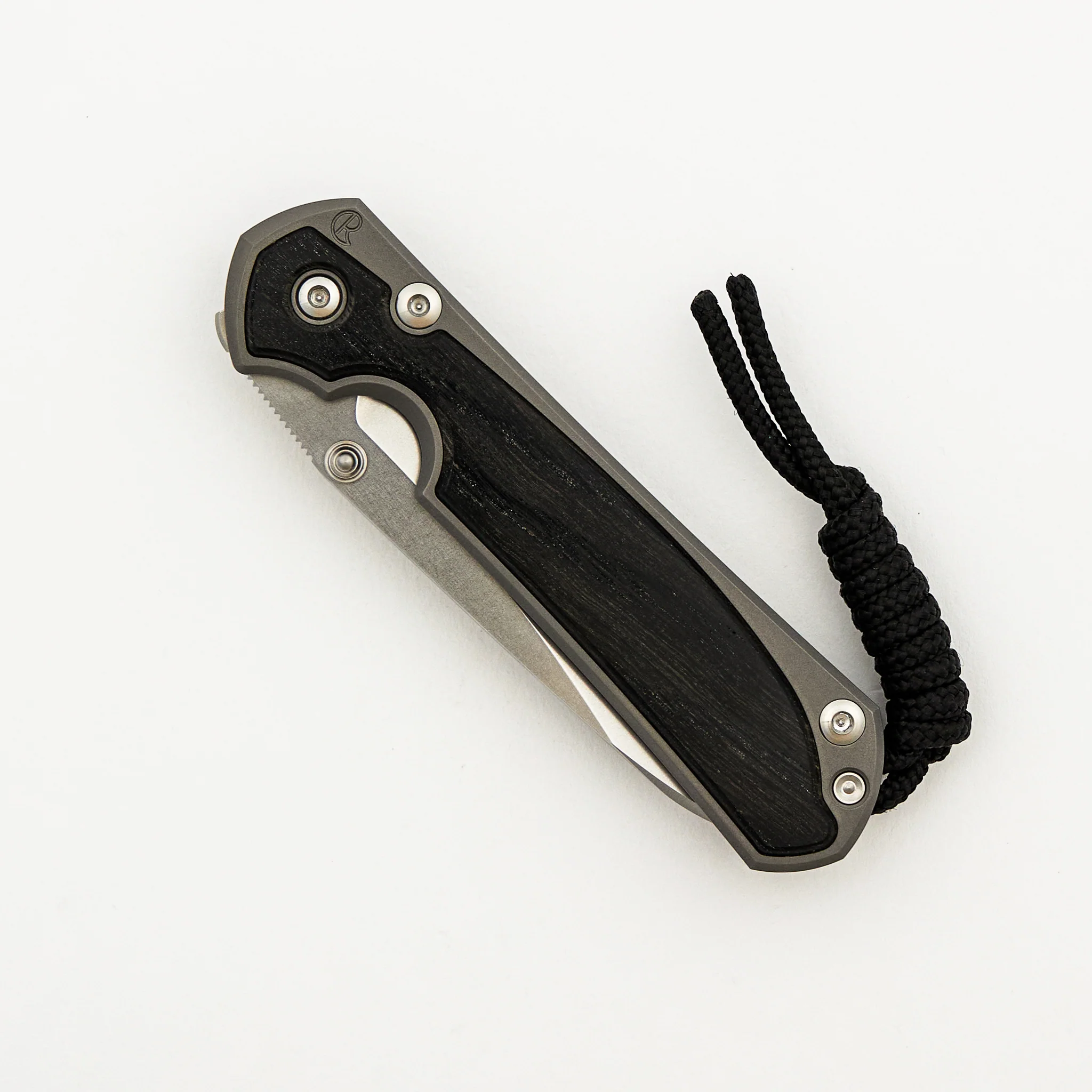 Small Sebenza 31 Bog Oak Inlay - Insingo CPM MagnaCut Blade - Silver Double Thumb Lugs - Image 17