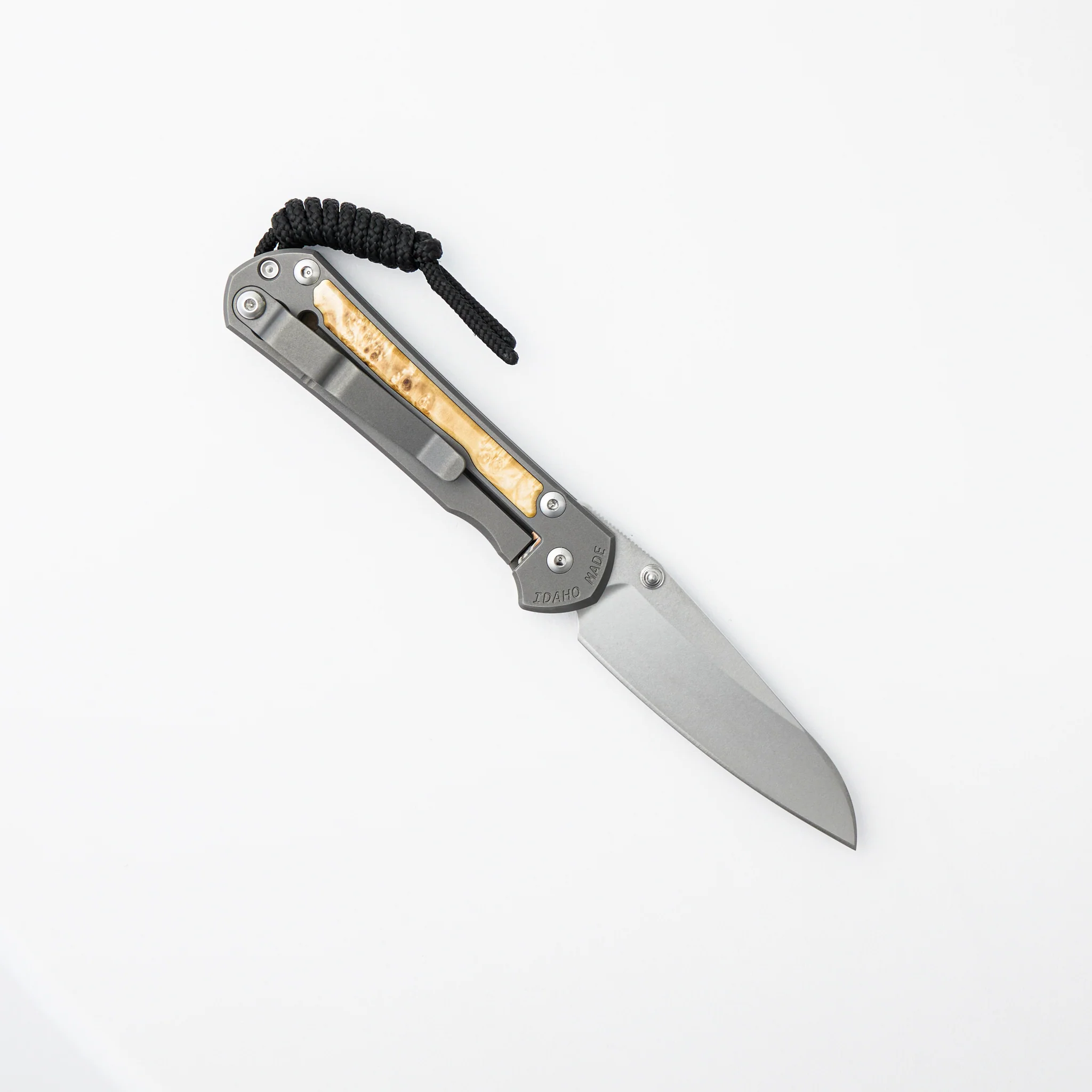 Small Sebenza 31 - Box Elder Inlay - Insingo CPM MagnaCut Blade - Silver Double Thumb Lugs - Image 2