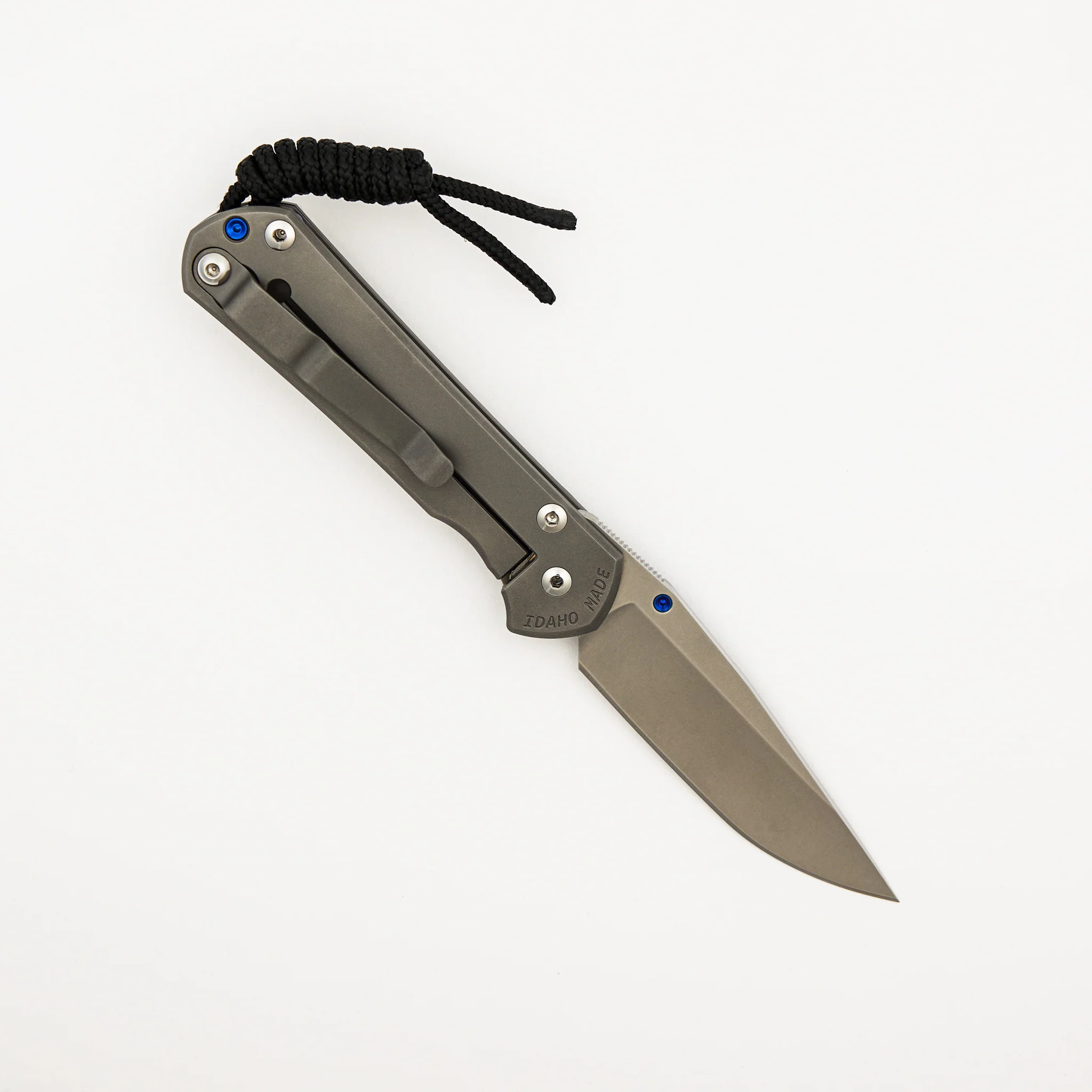 Small Sebenza 31 - Drop Point CPM MagnaCut Blade - Glass Blasted - Blue Single Thumb Lug - Image 2