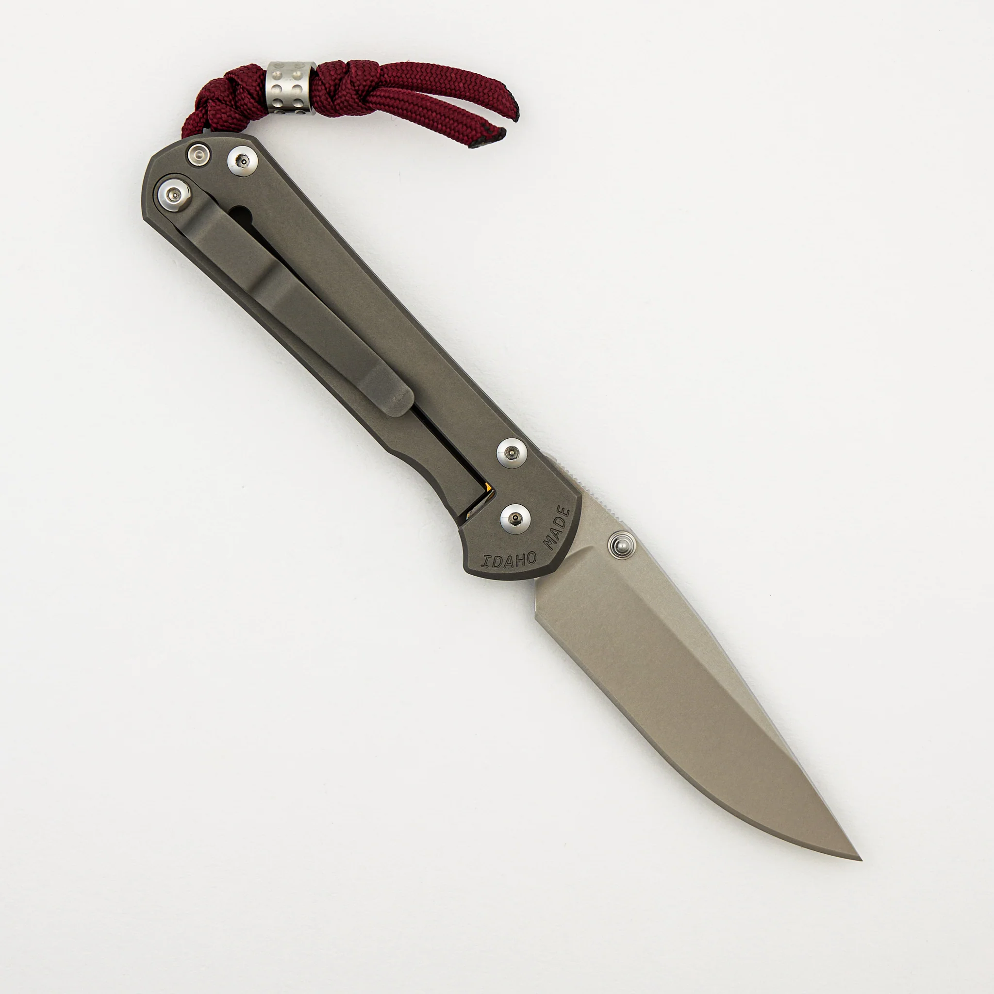 Small Sebenza 31 - Drop Point CPM MagnaCut Blade - Glass Blasted - Silver Double Thumb Lugs - Image 2