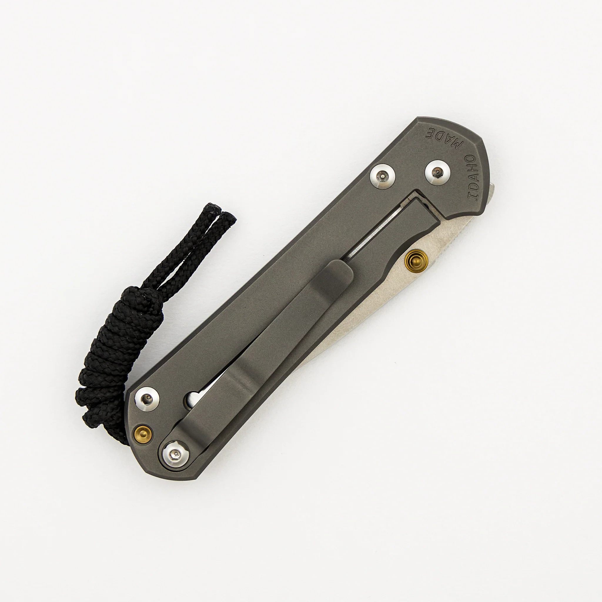 Small Sebenza 31 - Drop Point Polished CPM MagnaCut Blade - Glass Blasted - Gold Double Lugs - Image 4