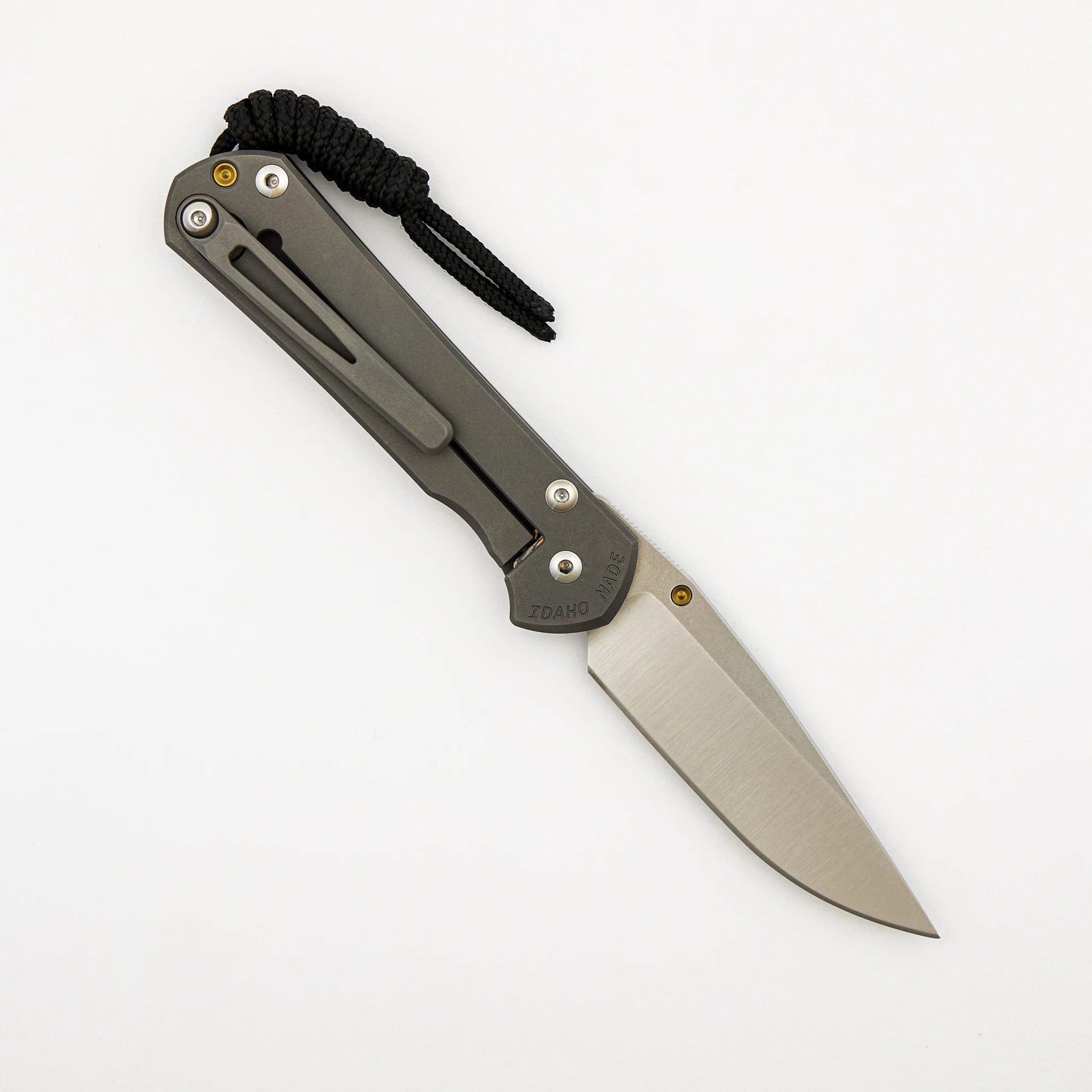 Small Sebenza 31 - Drop Point Polished CPM MagnaCut Blade - Glass Blasted - MIM Clip - Gold Single Lug - Image 2