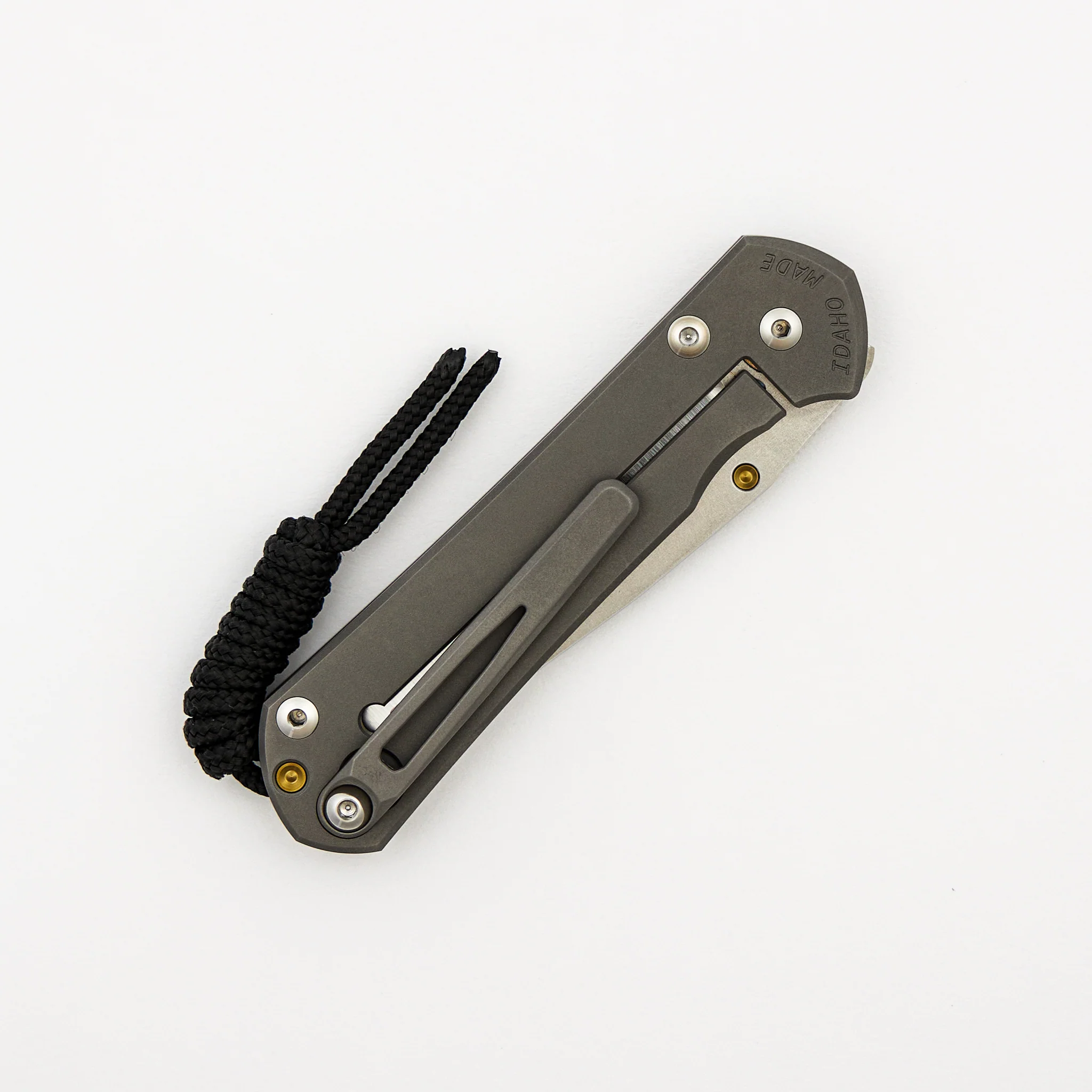 Small Sebenza 31 - Drop Point Polished CPM MagnaCut Blade - Glass Blasted - MIM Clip - Gold Single Lug - Image 4