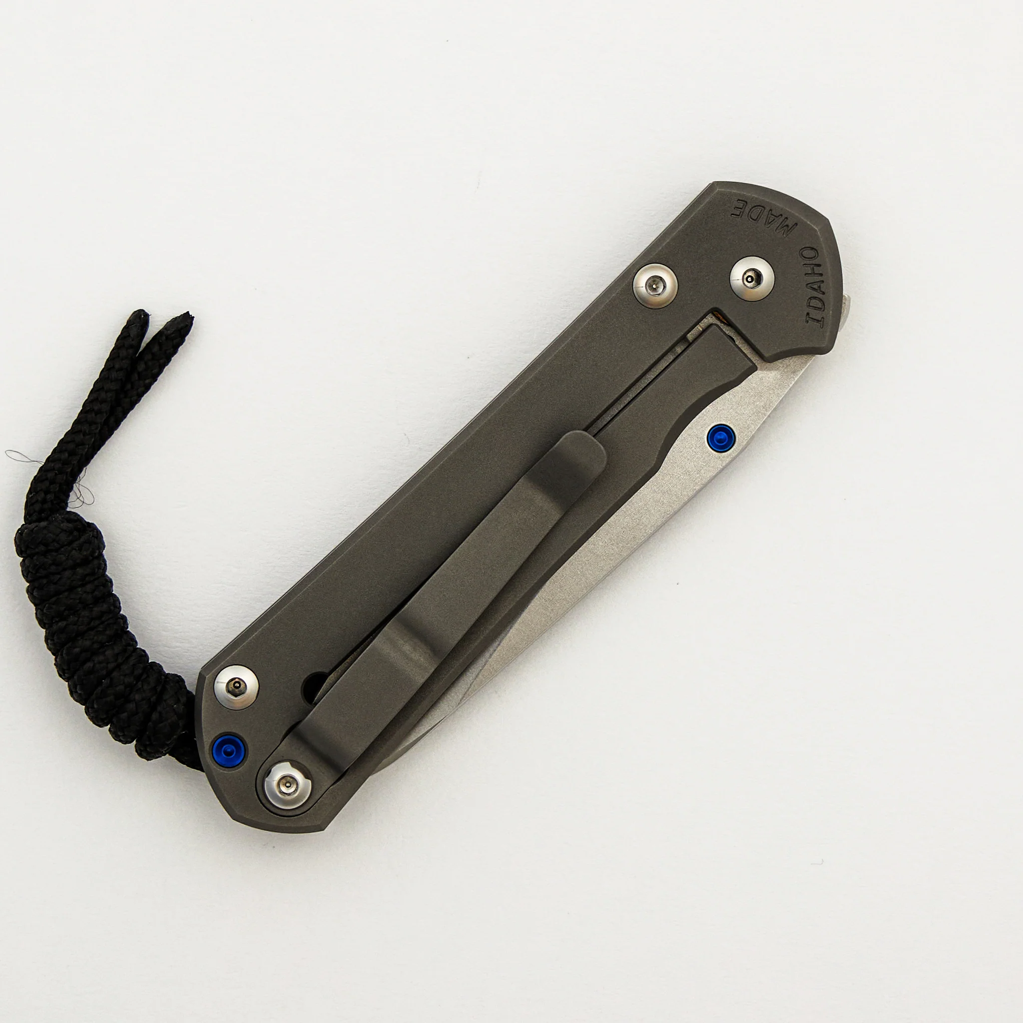 Small Sebenza 31 - Insingo CPM MagnaCut Blade - Glass Blasted - Blue Single Thumb Lug - Image 4