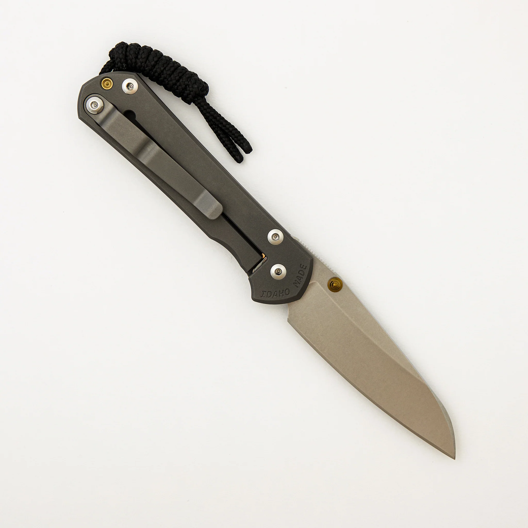Small Sebenza 31 - Insingo CPM MagnaCut Blade - Glass Blasted - Gold Double Lugs - Image 2