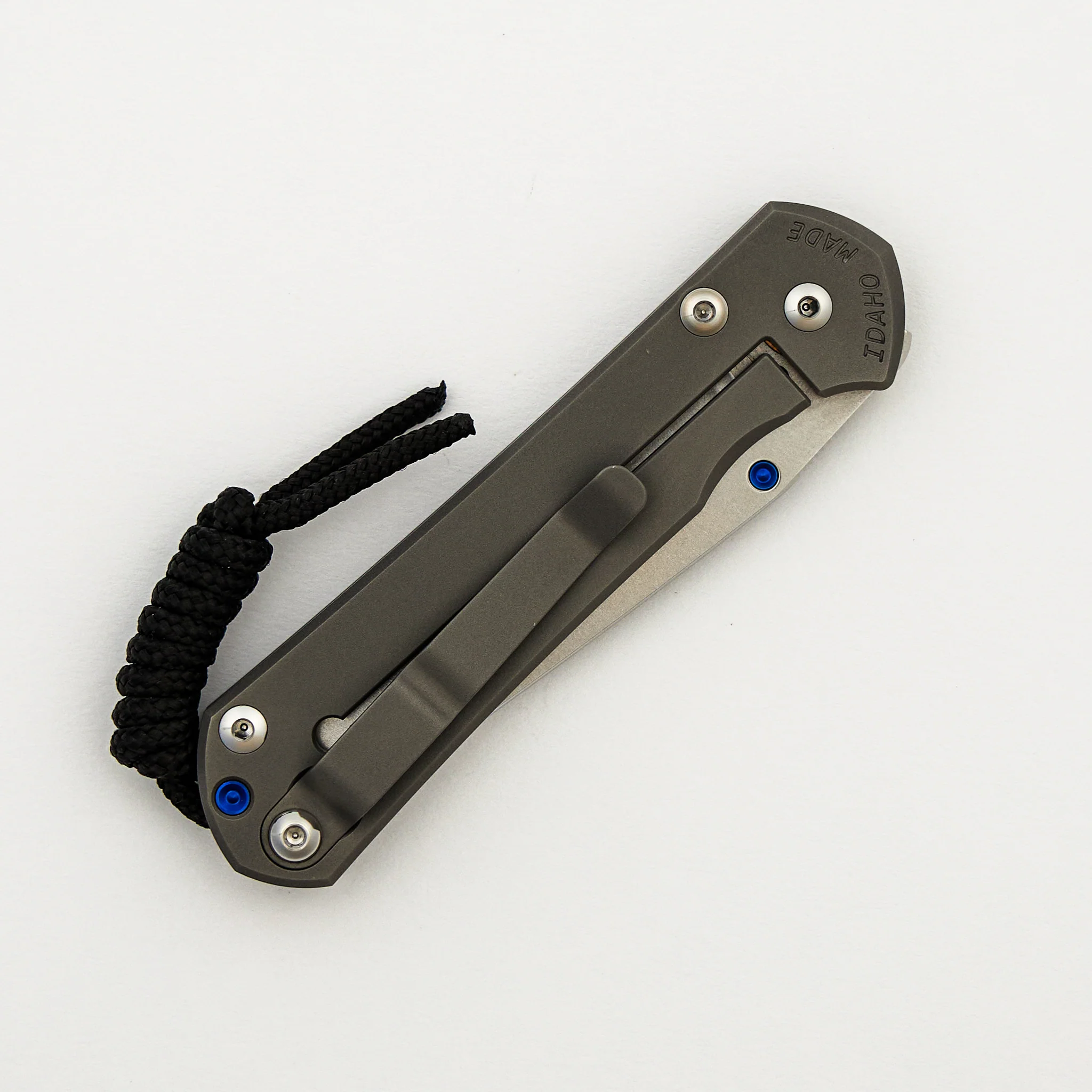 Small Sebenza 31 - Tanto CPM MagnaCut Blade - Glass Blasted - Blue Double Lugs - Image 4