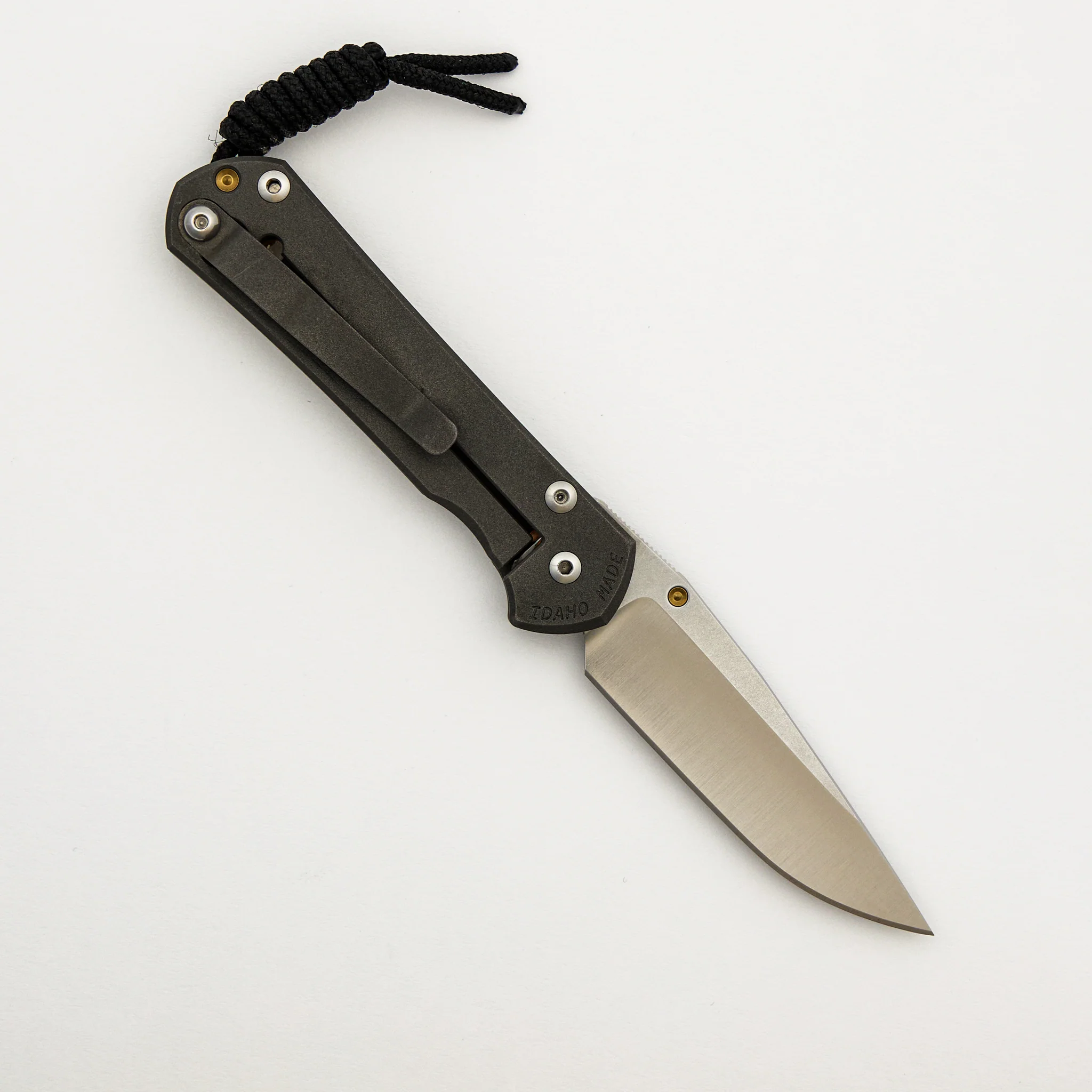 Small Sebenza 31 Unique Graphic "Morning Sun" W/ Citrine - Drop Point CPM MagnaCut Blade - Gold Single Thumb Lug - Image 2