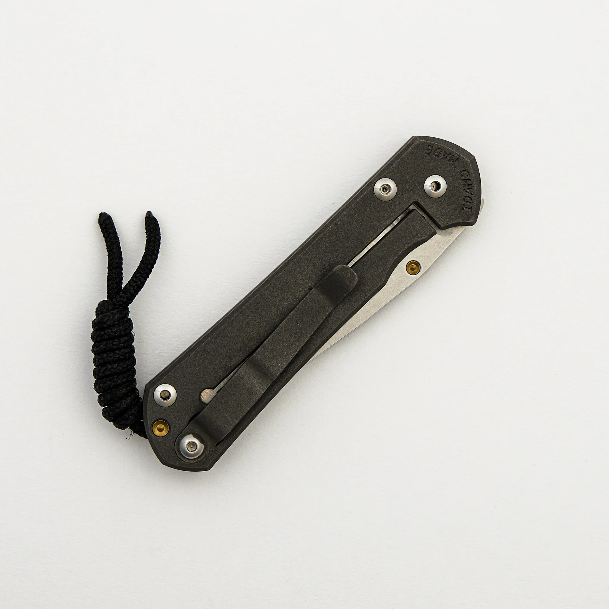 Small Sebenza 31 Unique Graphic "Morning Sun" W/ Citrine - Drop Point CPM MagnaCut Blade - Gold Single Thumb Lug - Image 4
