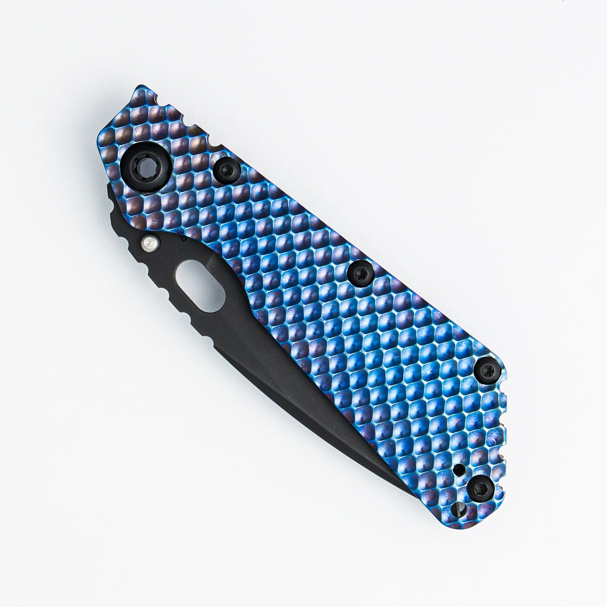 SMF DGG - Heat Colored Titanium Handle - Drop Point 20CV Blade - Image 3