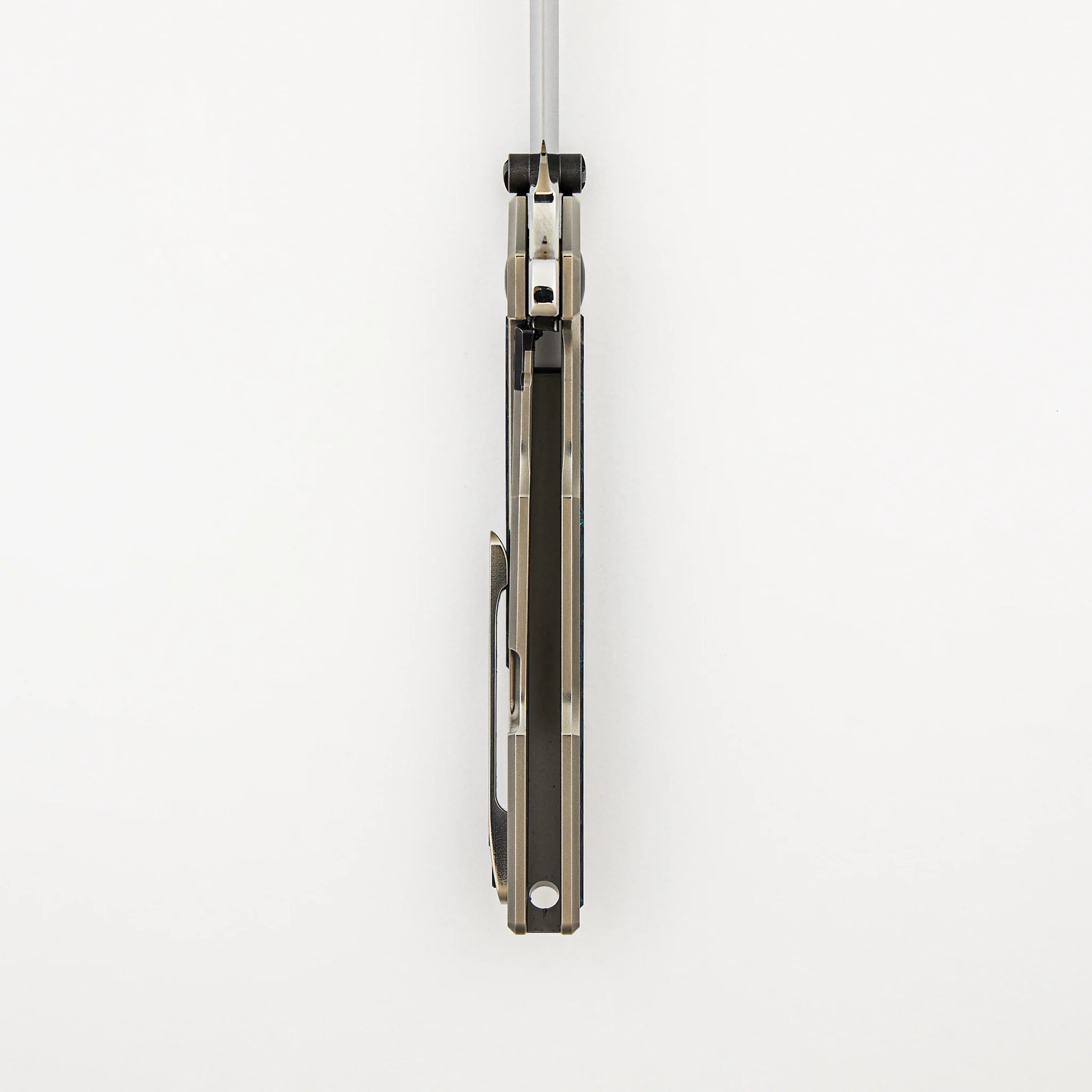Snafu - Titanium/Carbon Fiber Handle - Mirror M398 Blade (Peter Rassenti Design) - Image 6