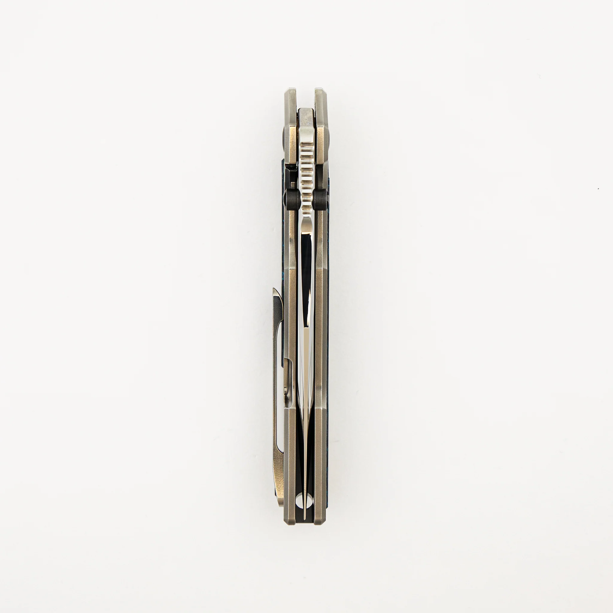 Snafu - Titanium/Carbon Fiber Handle - Mirror M398 Blade (Peter Rassenti Design) - Image 5