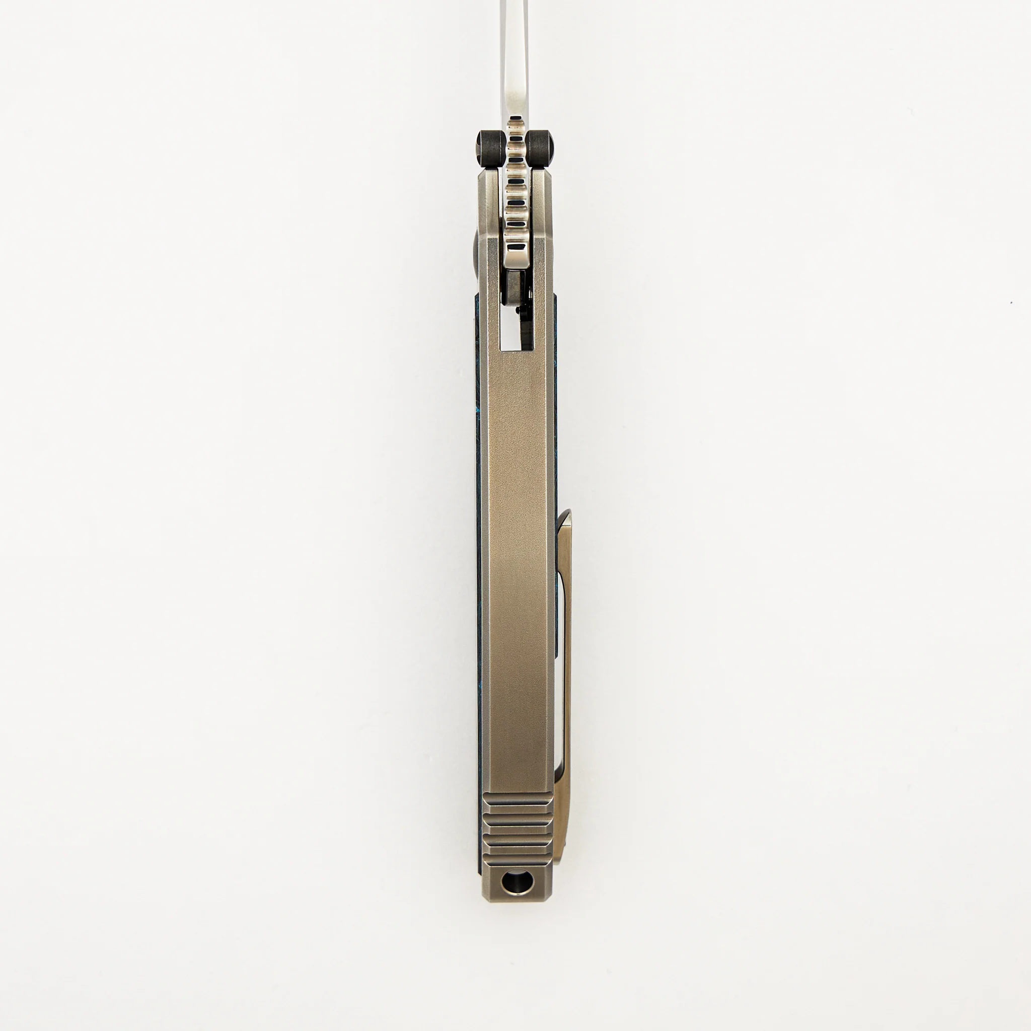 Snafu - Titanium/Carbon Fiber Handle - Mirror M398 Blade (Peter Rassenti Design) - Image 7