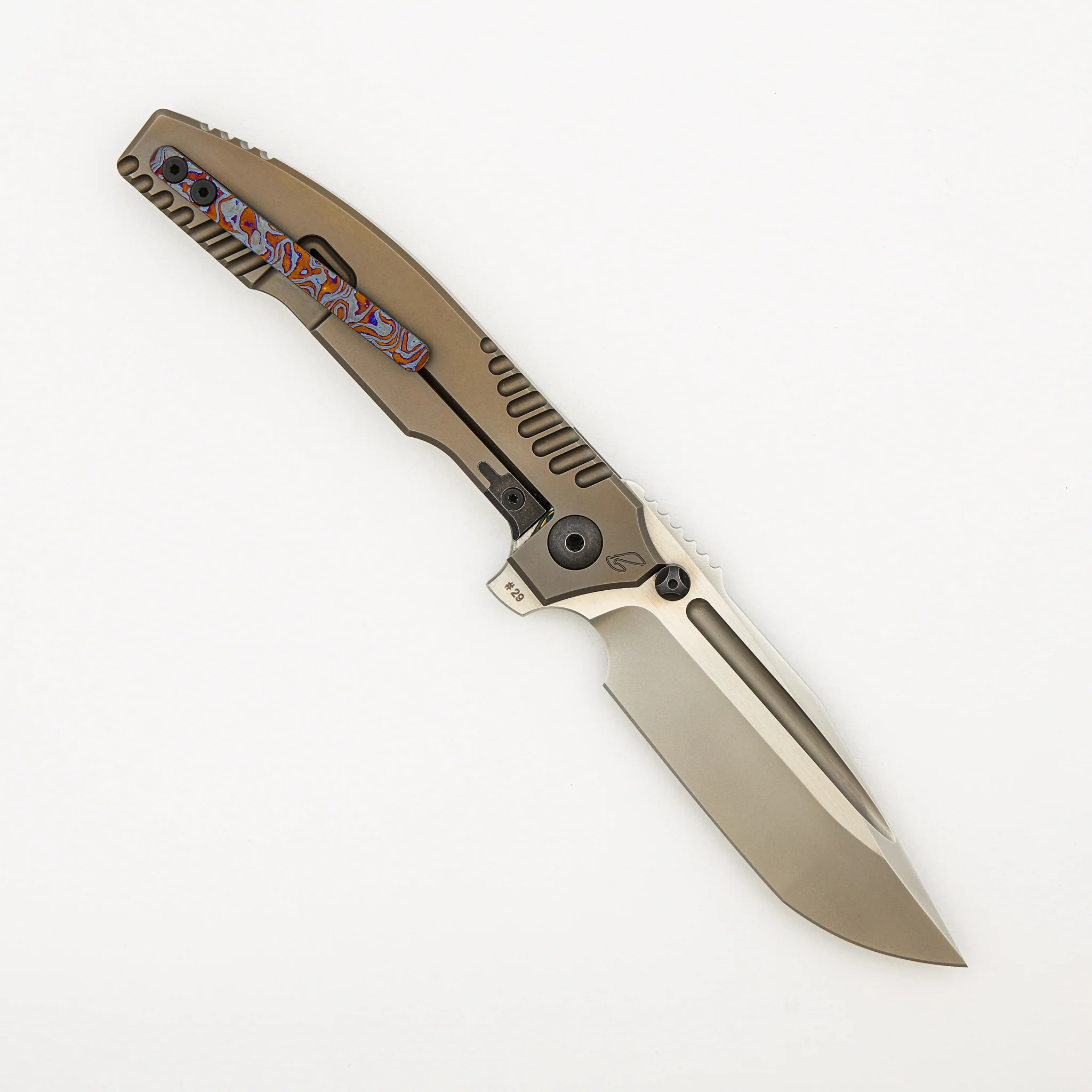 Snafu - Titanium Handle - M390 Blade #29 (Peter Rassenti Design) - Image 2