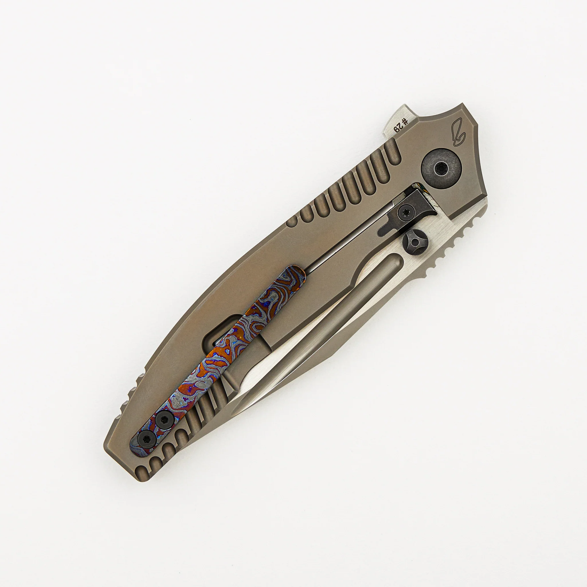 Snafu - Titanium Handle - M390 Blade #29 (Peter Rassenti Design) - Image 4