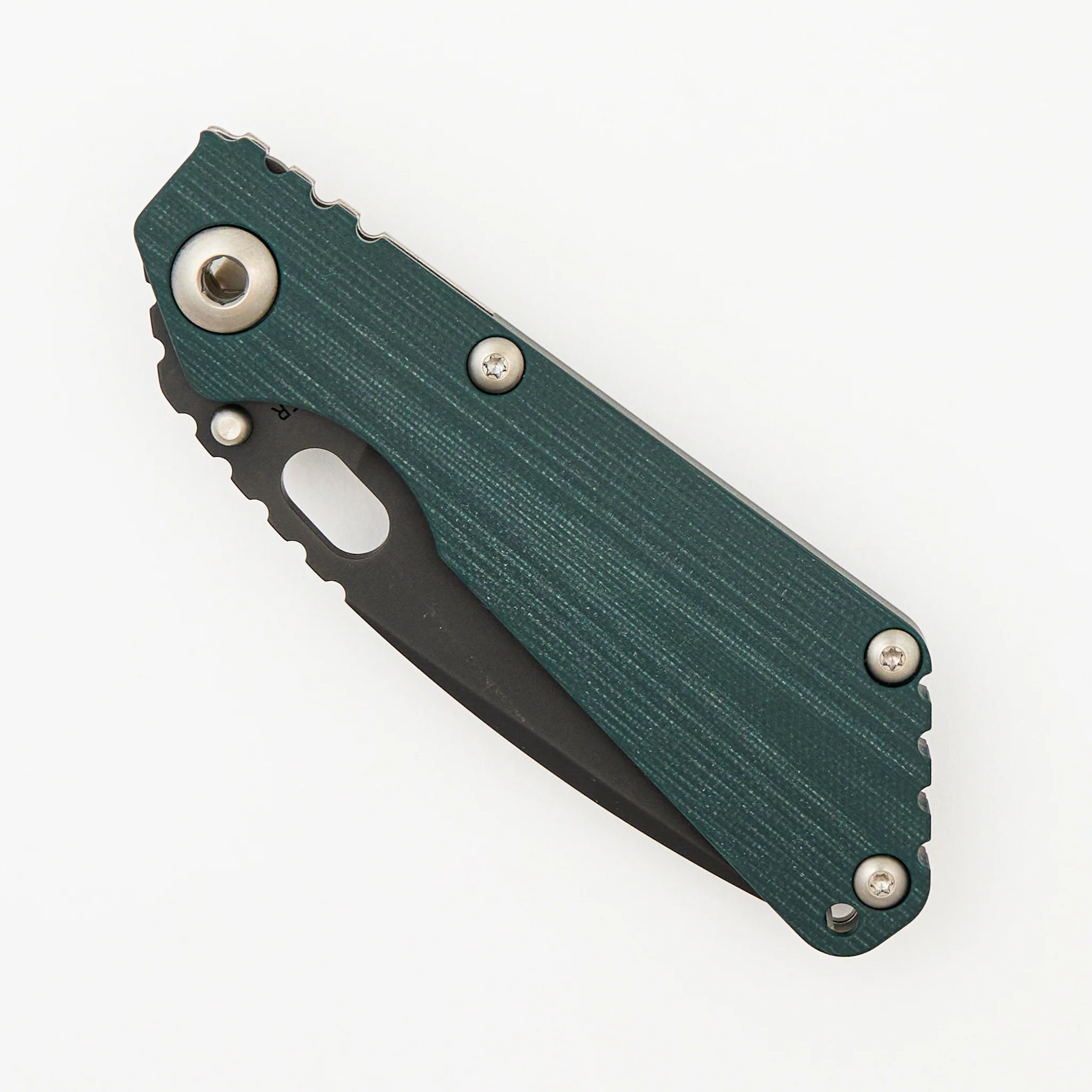 SNG CC - Drop Point 20CV Blade - Titanium/Forest Green G10 Handle - Image 3