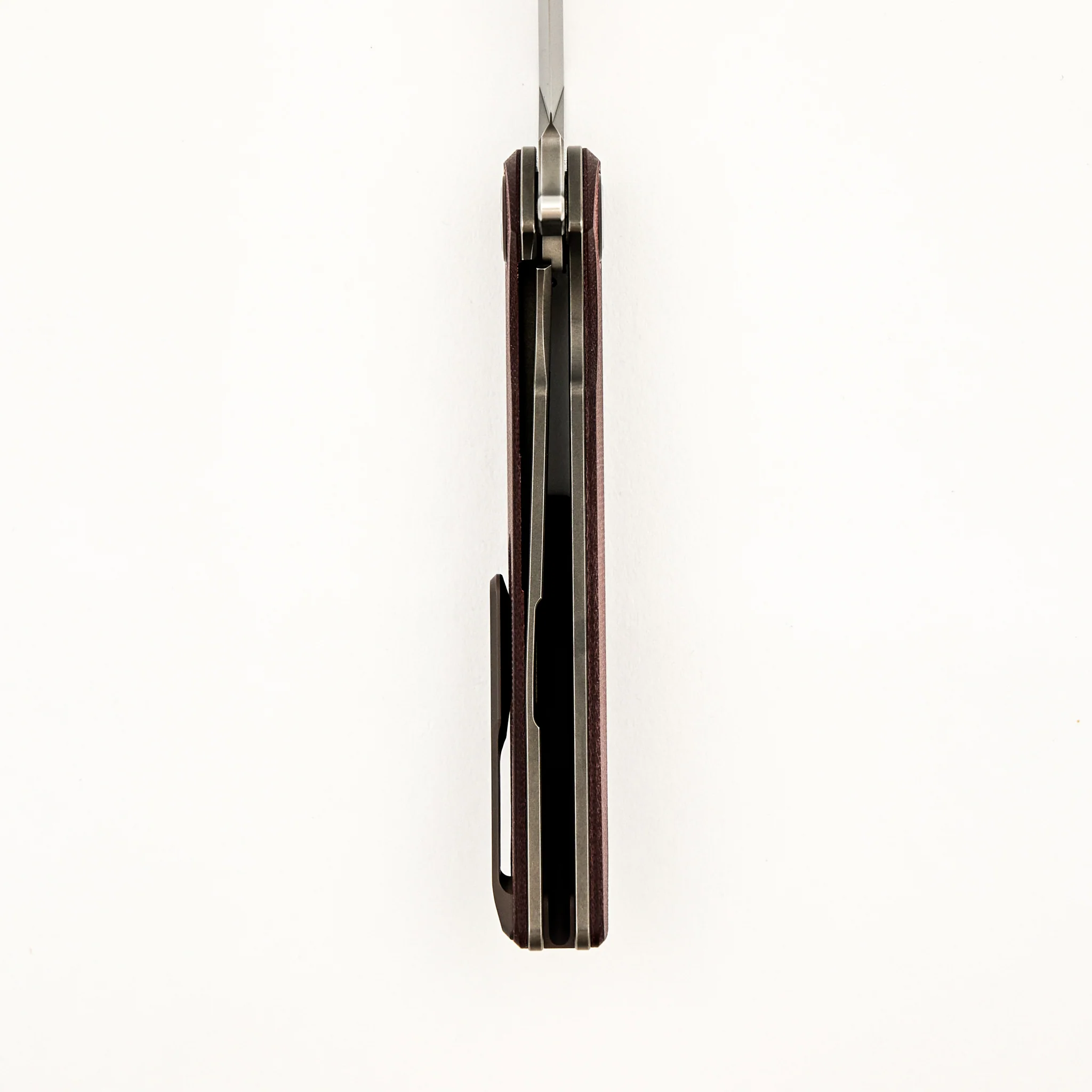 Soft Overkill - M398 Blade - Maroon Canvas Micarta Handle - RBS (RJ Martin Design) - Image 6