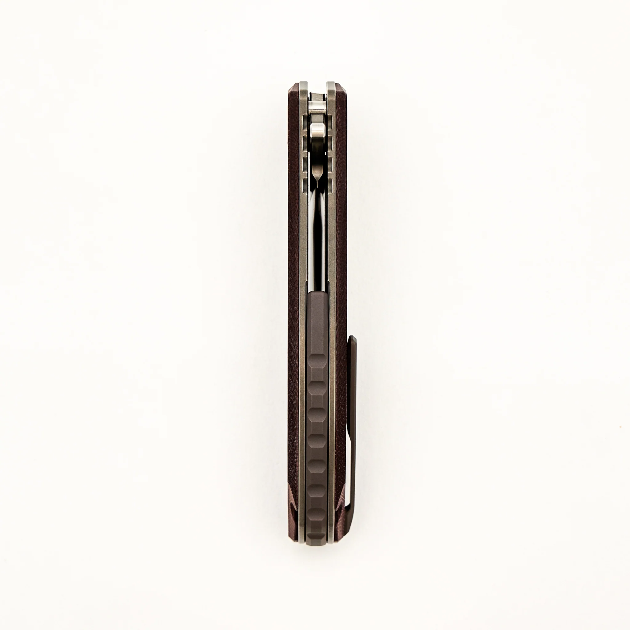 Soft Overkill - M398 Blade - Maroon Canvas Micarta Handle - RBS (RJ Martin Design) - Image 7