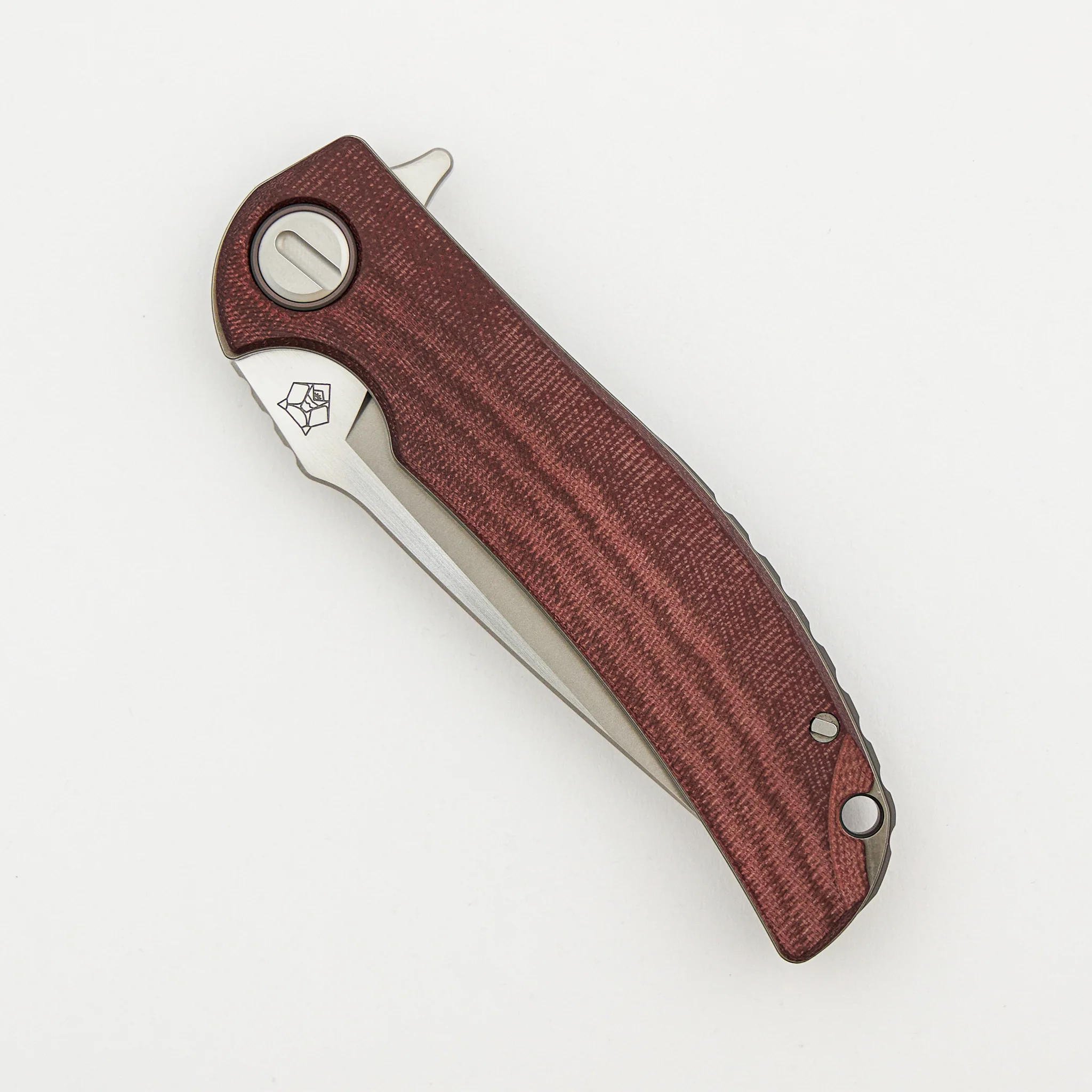 Soft Overkill - M398 Blade - Maroon Canvas Micarta Handle - RBS (RJ Martin Design) - Image 3