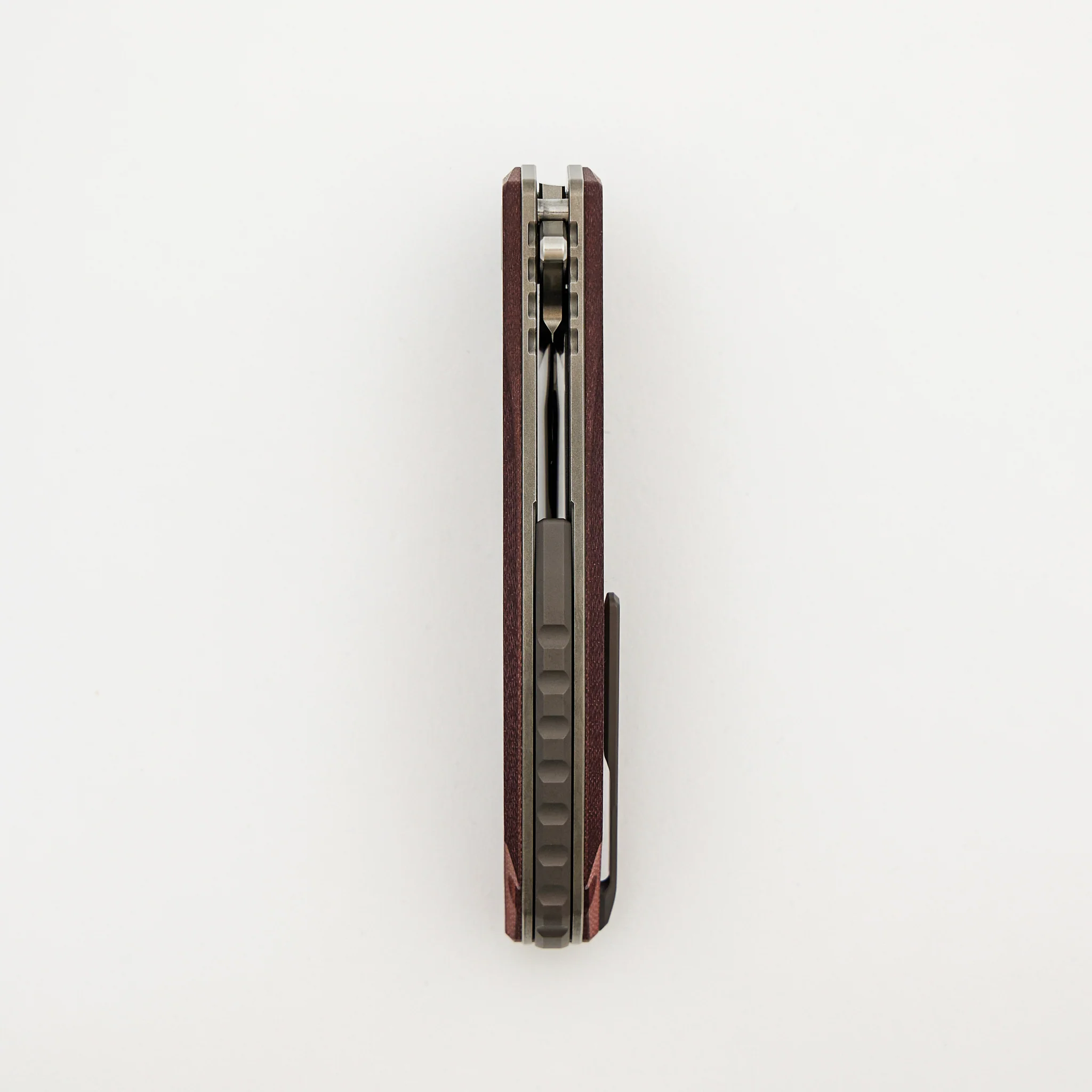 Soft Overkill - M398 Blade - Maroon Canvas Micarta Handle - RBS (RJ Martin Design) - Image 7