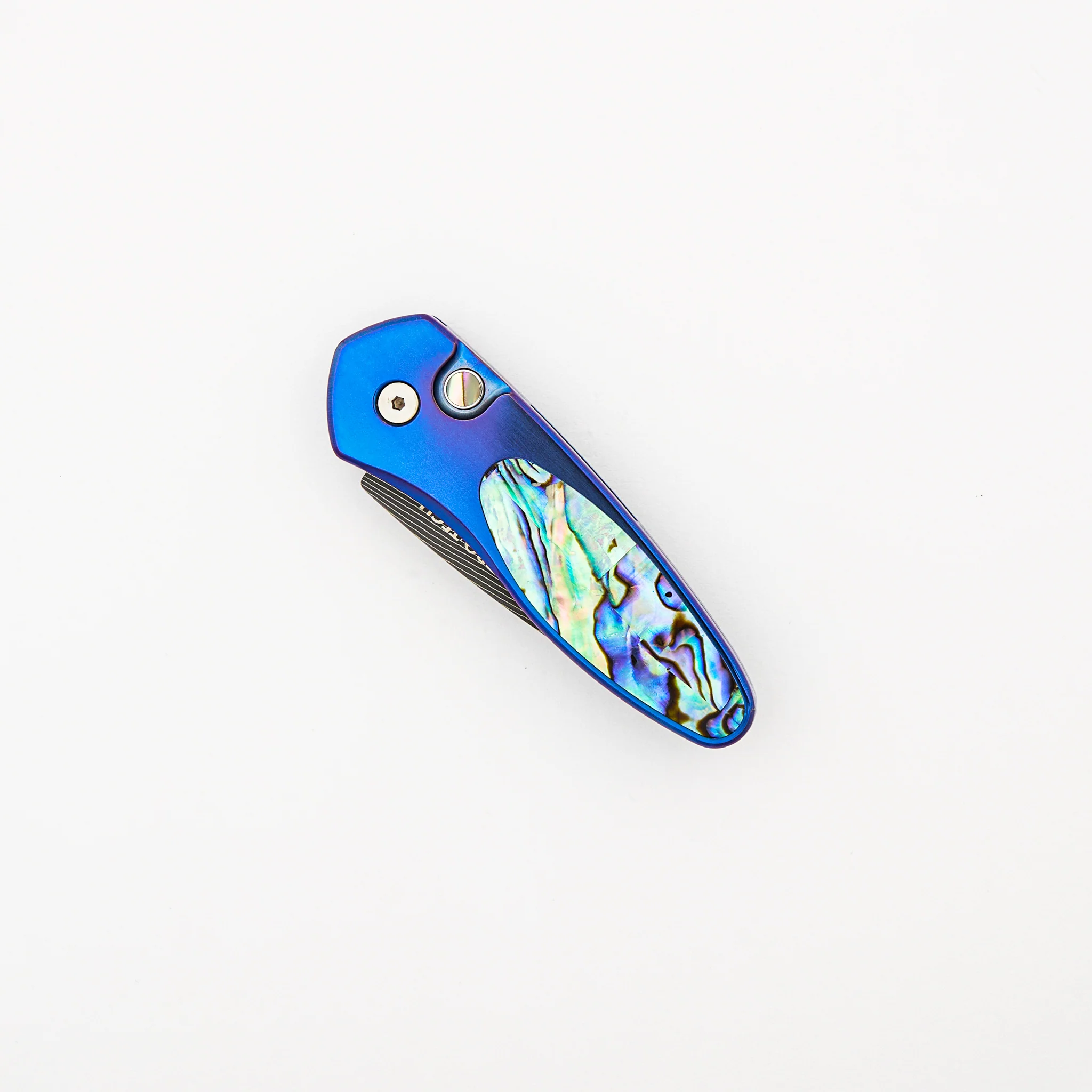 Sprint - Vegas Forge "Herringbone" Blade - Titanium/Abalone Handle - Image 3