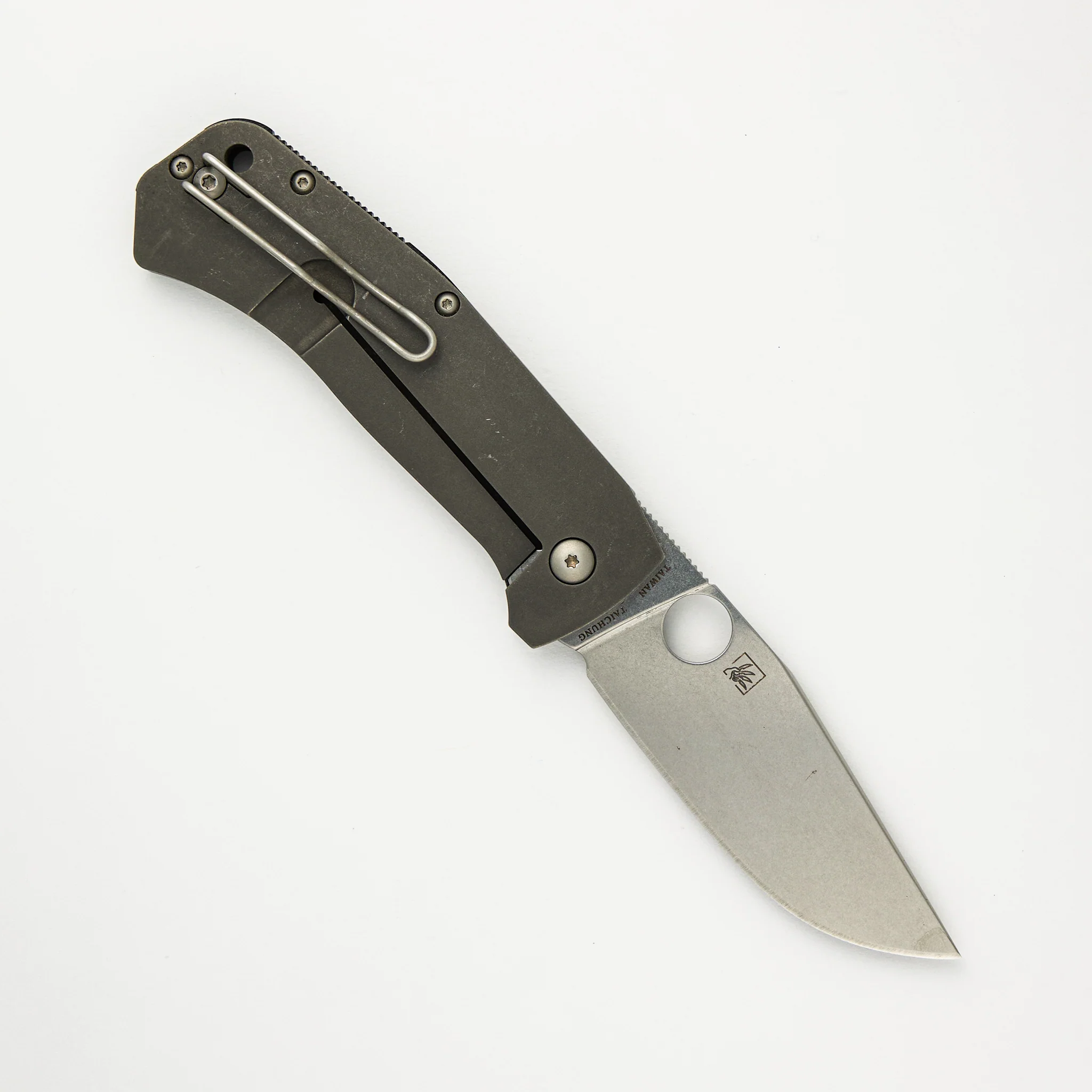 Slysz Bowie Folder - C186TIP - Titanium Handle - CTS-XHP Blade - Image 2