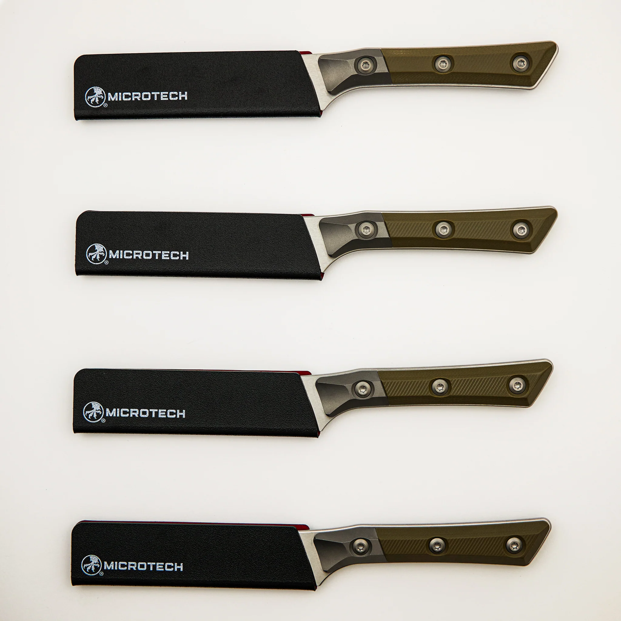 Steak Knife Set - G-10 OD Green - Bead Blast Bolster - Stonewash Standard - 3600B-10 SETOD - Image 3