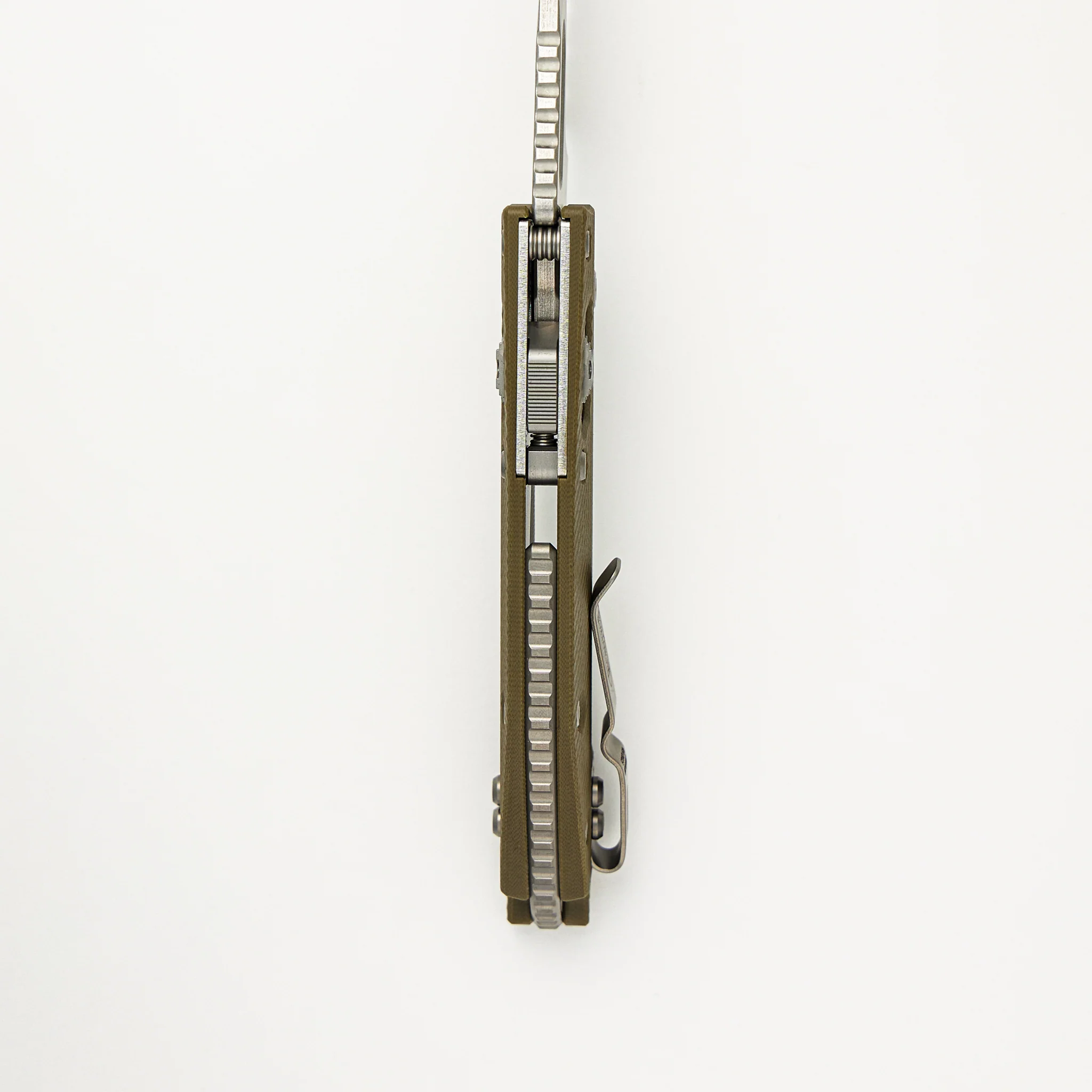Stitch – RAM-LOK S/E Fluted G10 OD Green Stonewash Partial Serrated 169RL-11FLGTOD (Borka Blades Design) - Image 7