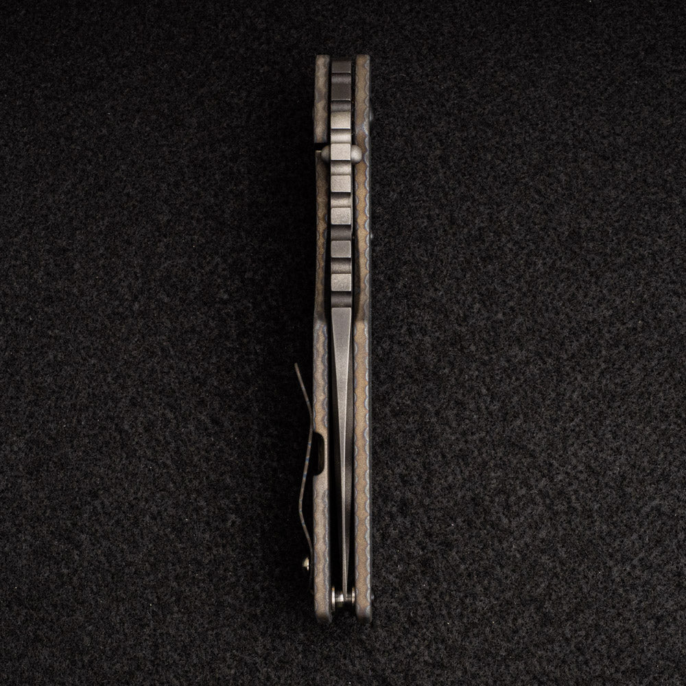 J2 - Flamed Titanium Handle - Tiger Stripe CPM 154 Blade - Image 6