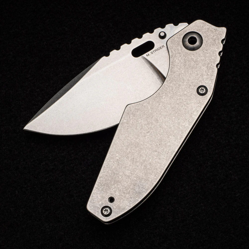 J2 - Stonewash Titanium Handle - Stonewash CPM 154 Blade - Image 3