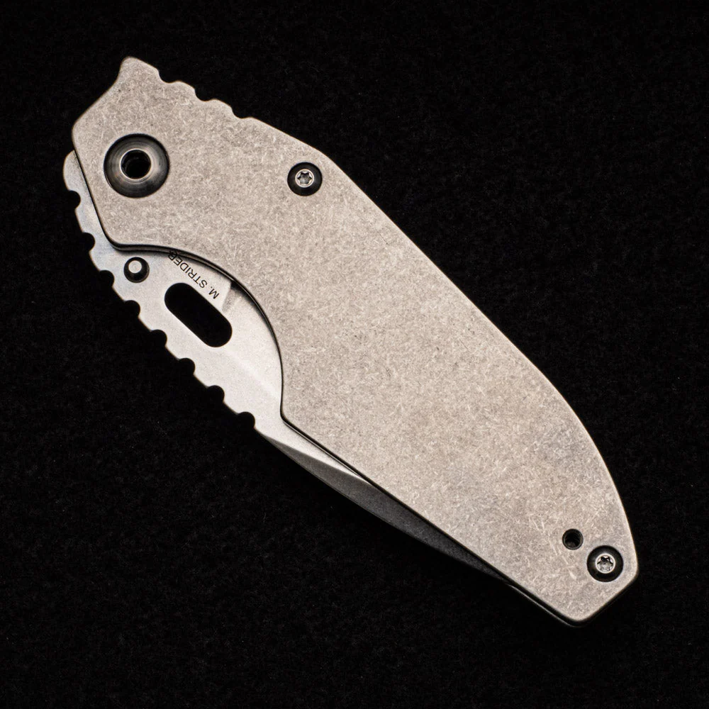 J2 - Stonewash Titanium Handle - Stonewash CPM 154 Blade - Image 4