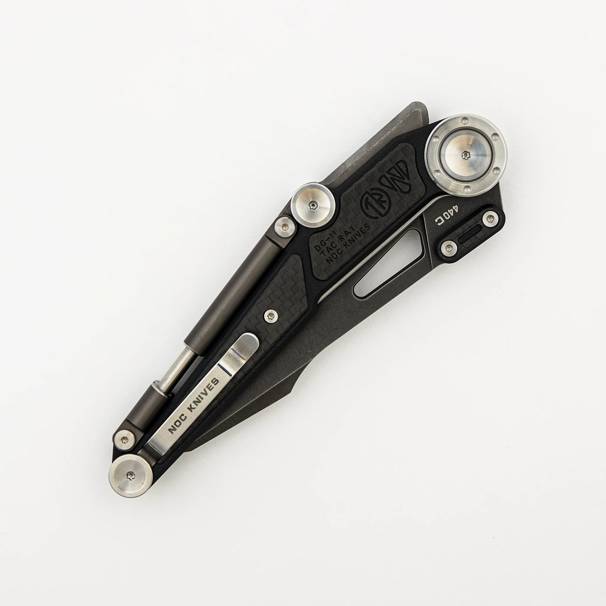 Tacray DG-11 - Black G10/Carbon Fiber Handle - 440C Blade - Image 4